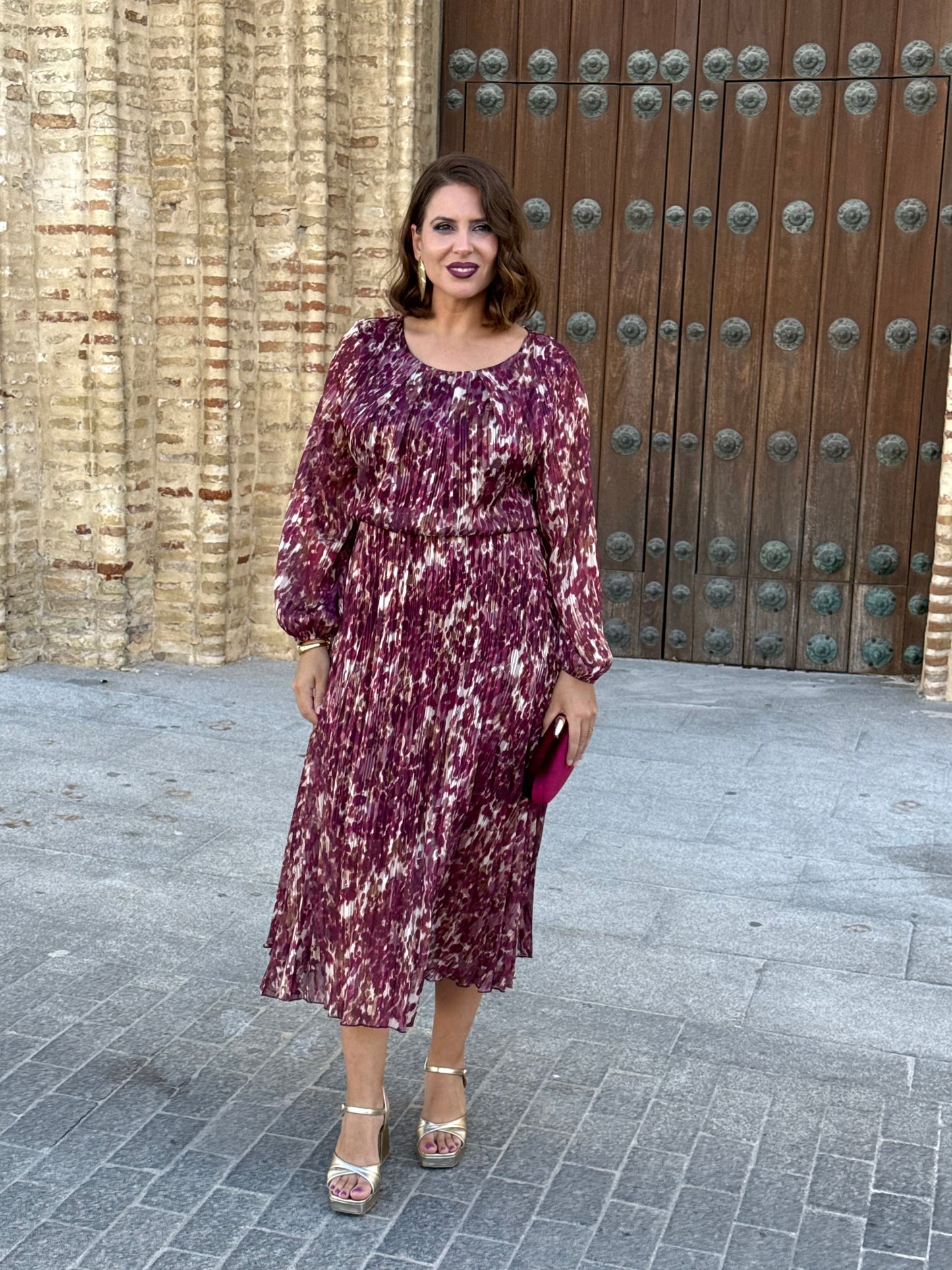Vestido Bruma Estampado Buganvilla