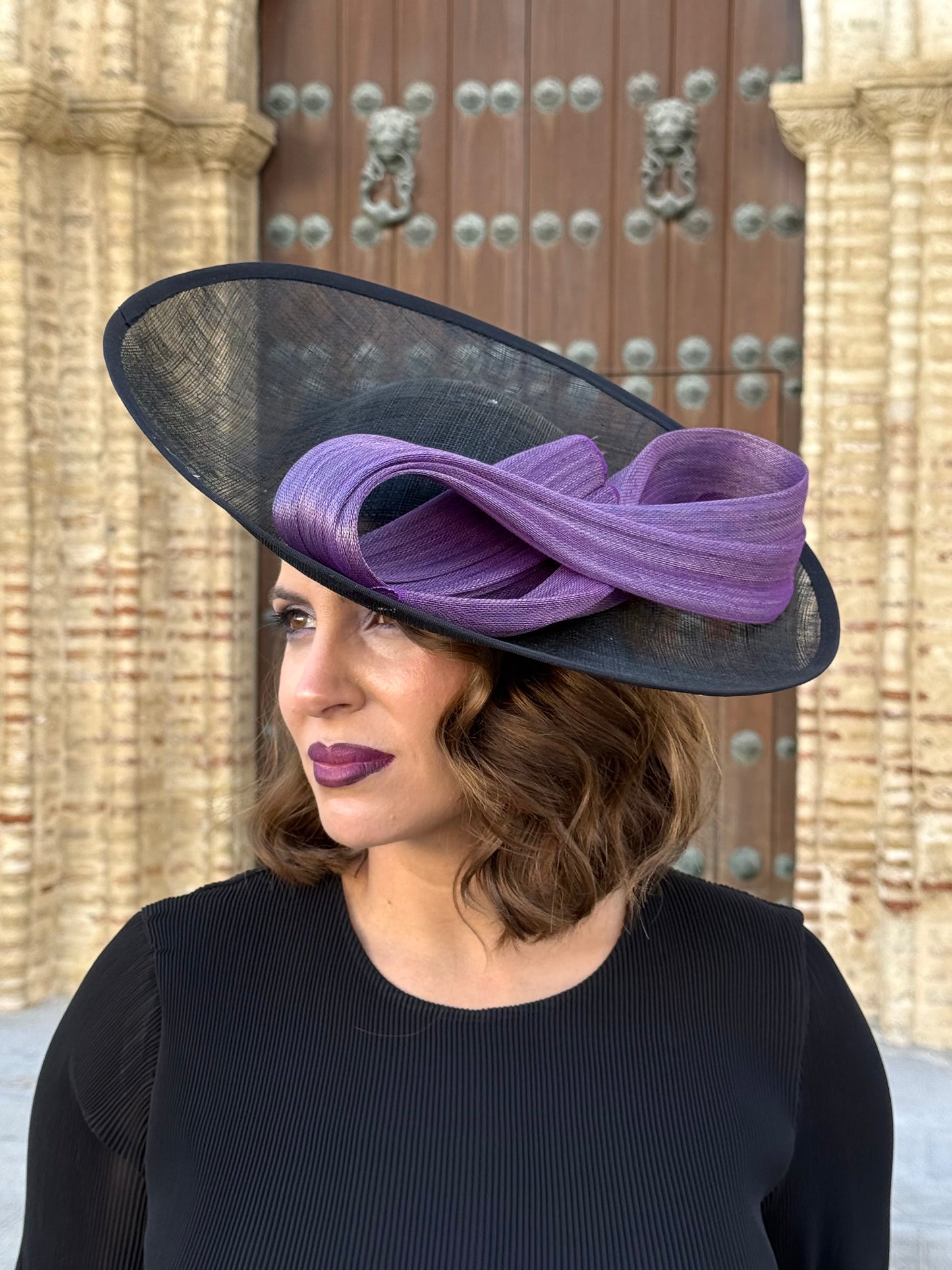 Pamela Bicolor Lazo Sinamay Morado
