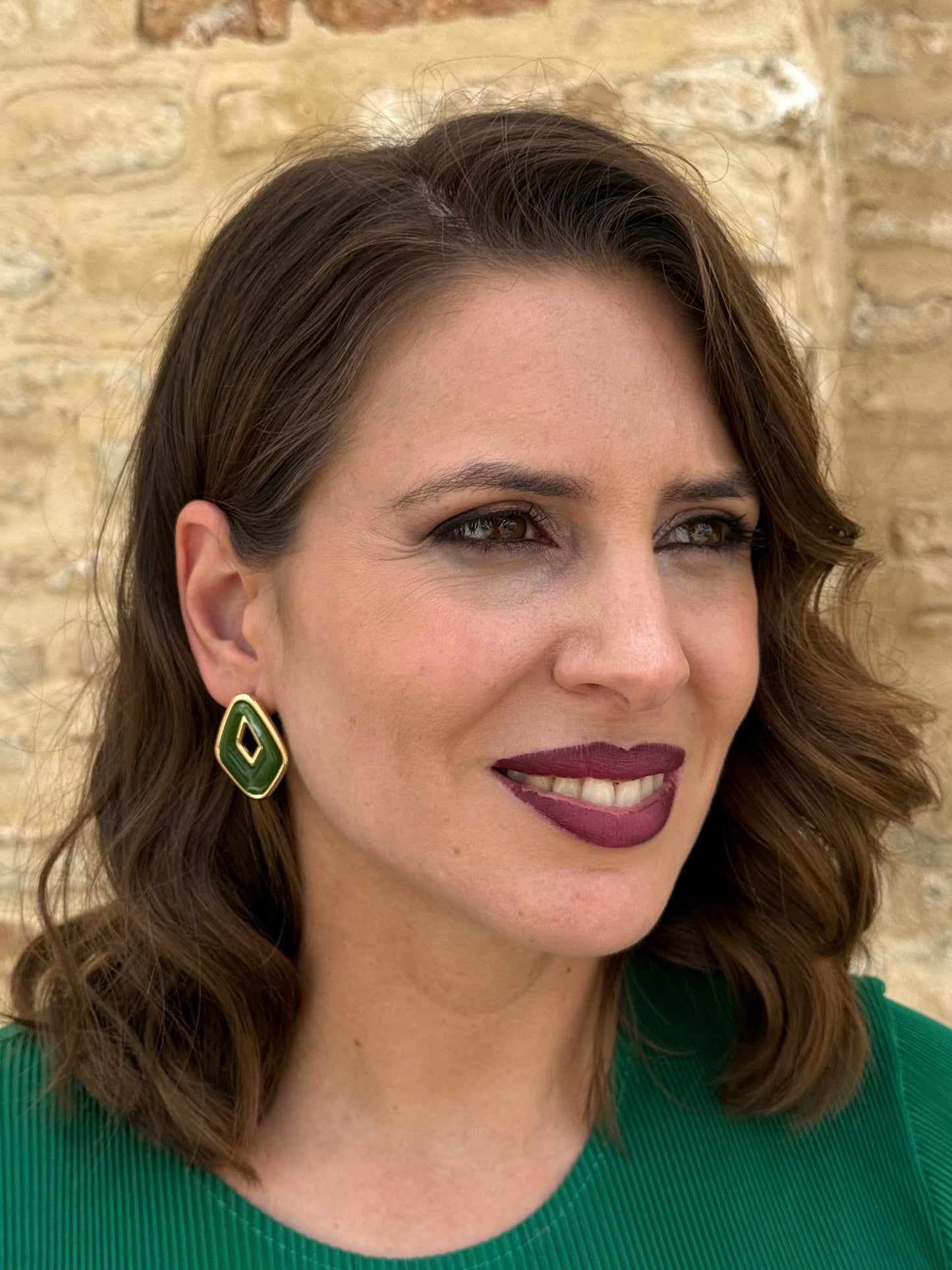 Pendientes Erika Verde