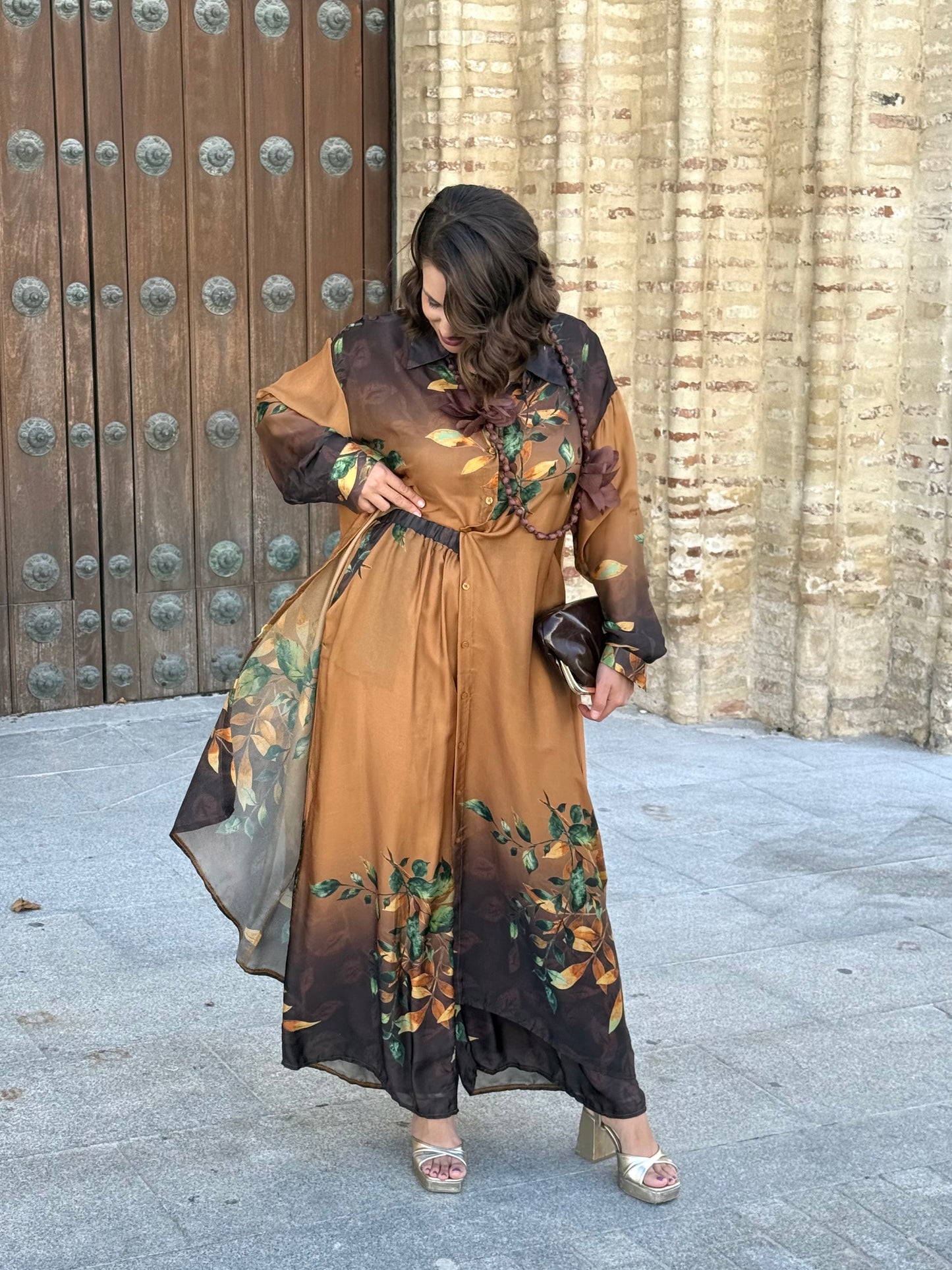 Conjunto Camisero Ámbar Marrón/Mostaza