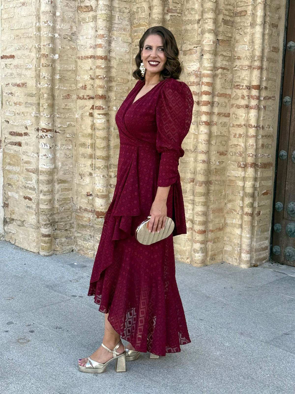 Vestido Paola Burdeos