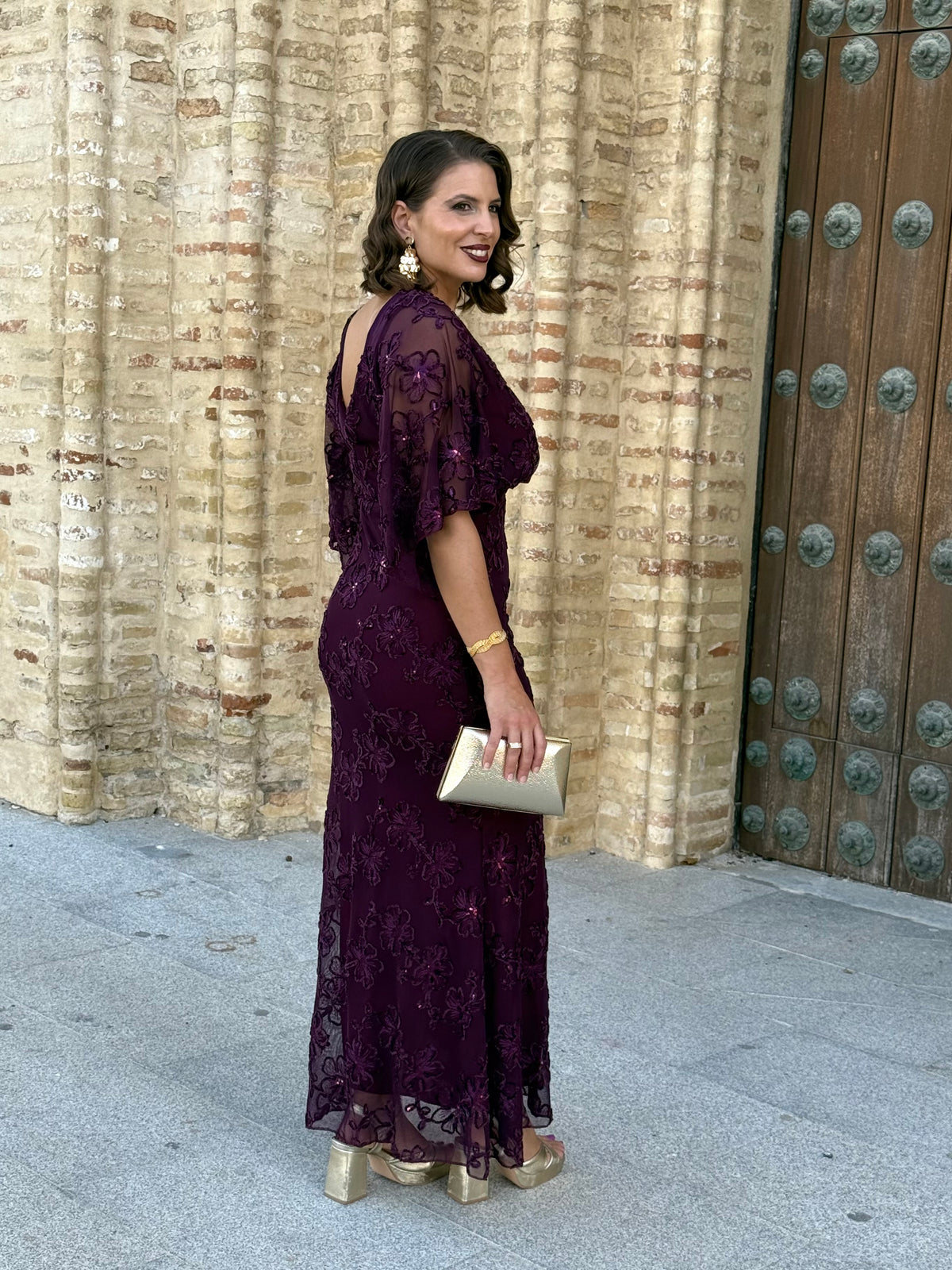Vestido Renata Berenjena