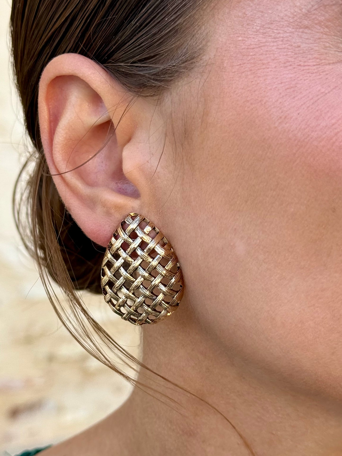 Pendientes Piña Dorado