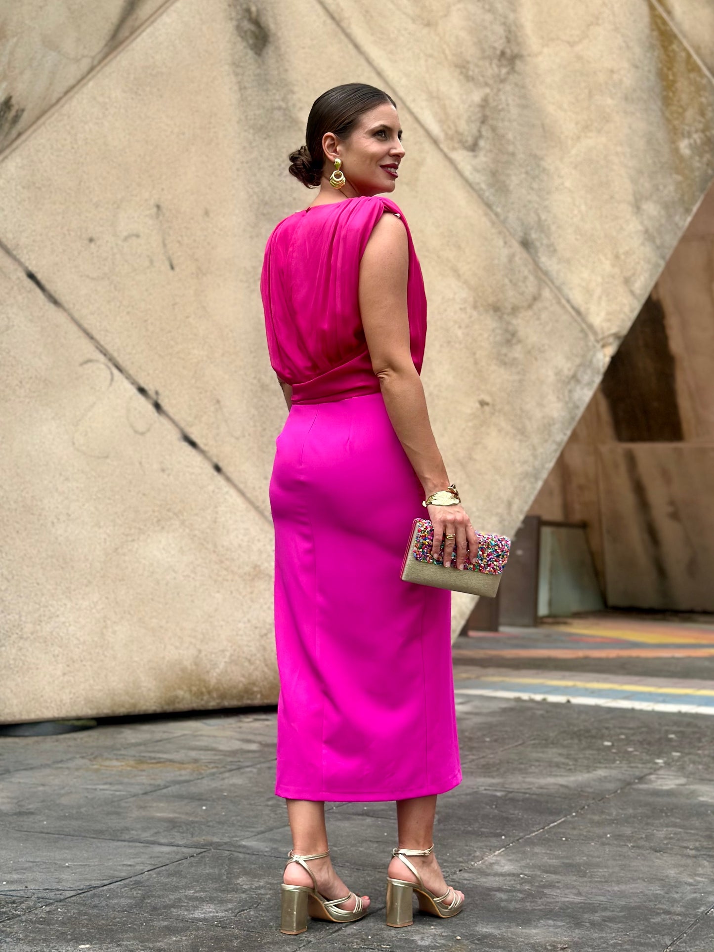 Vestido Celina Fucsia