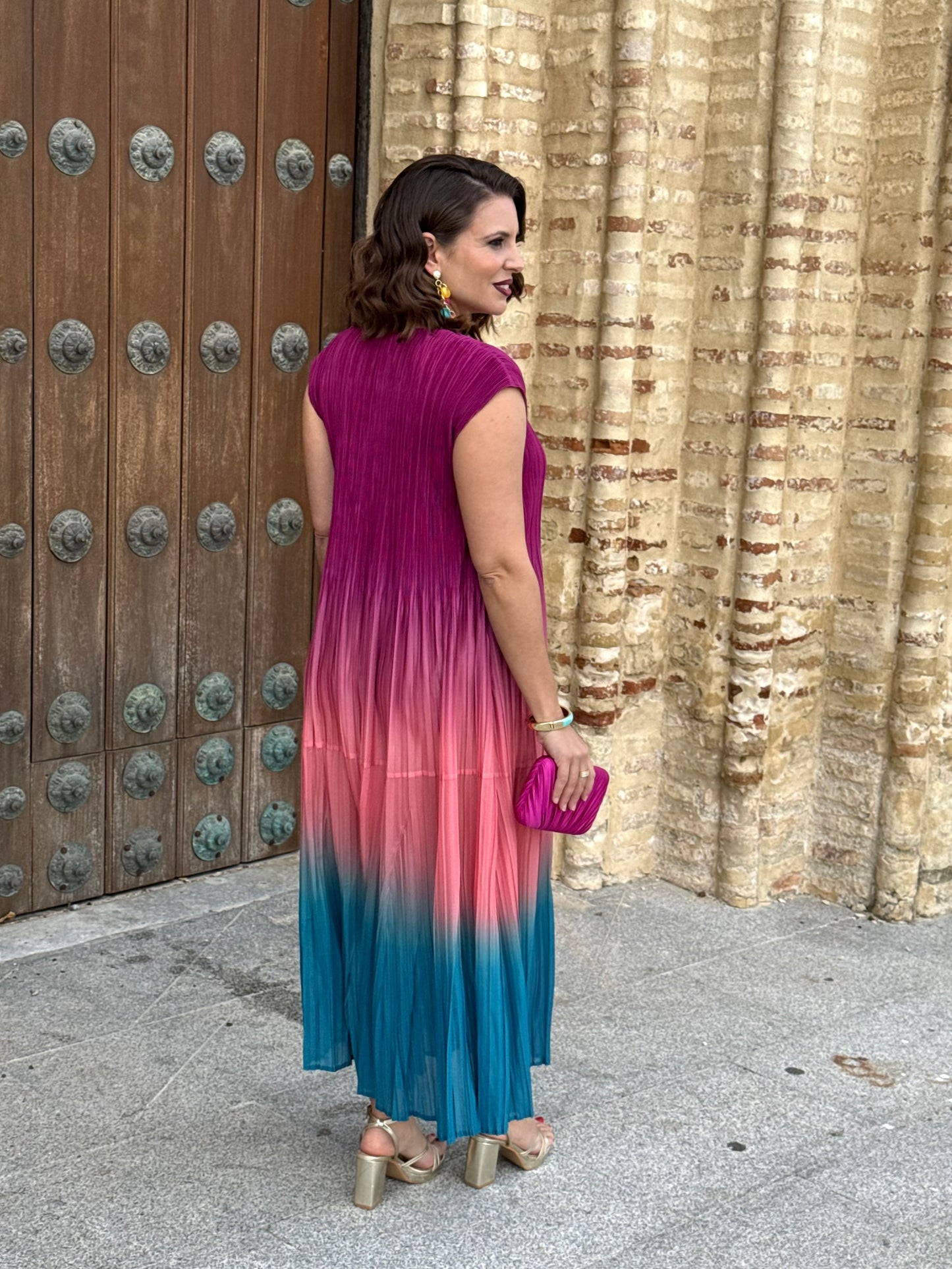 Vestido Armonía Buganvilla/Turquesa