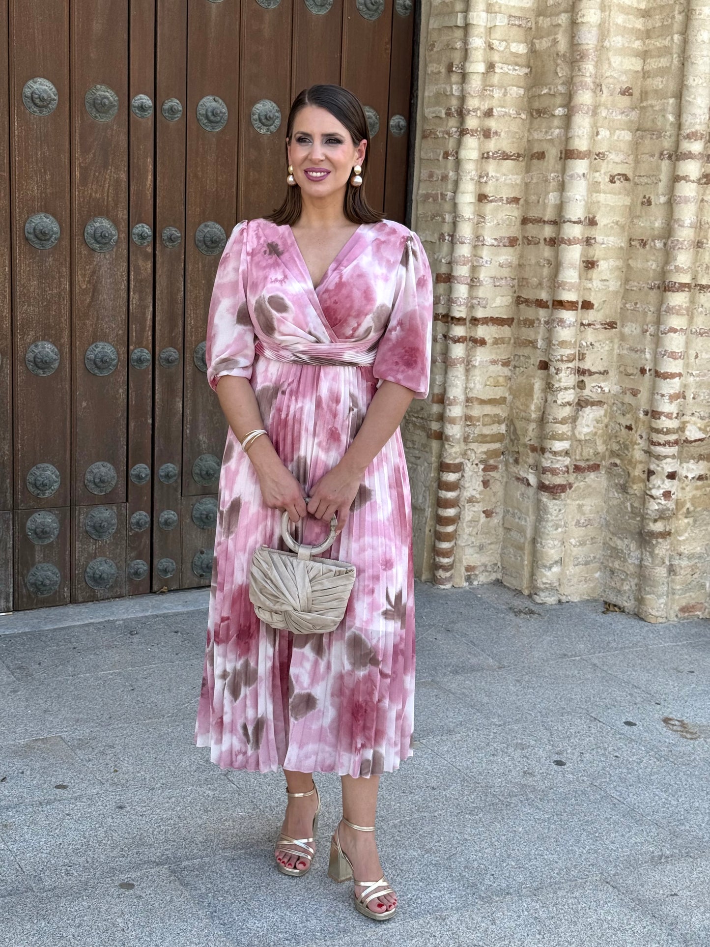 Vestido Nadia Floral Rosa