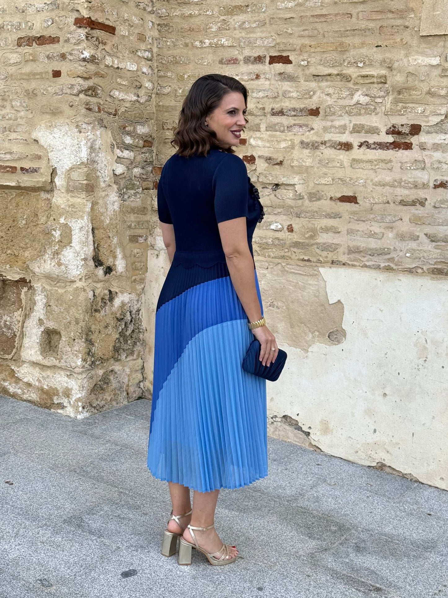 Vestido Elisa Estampado Azul