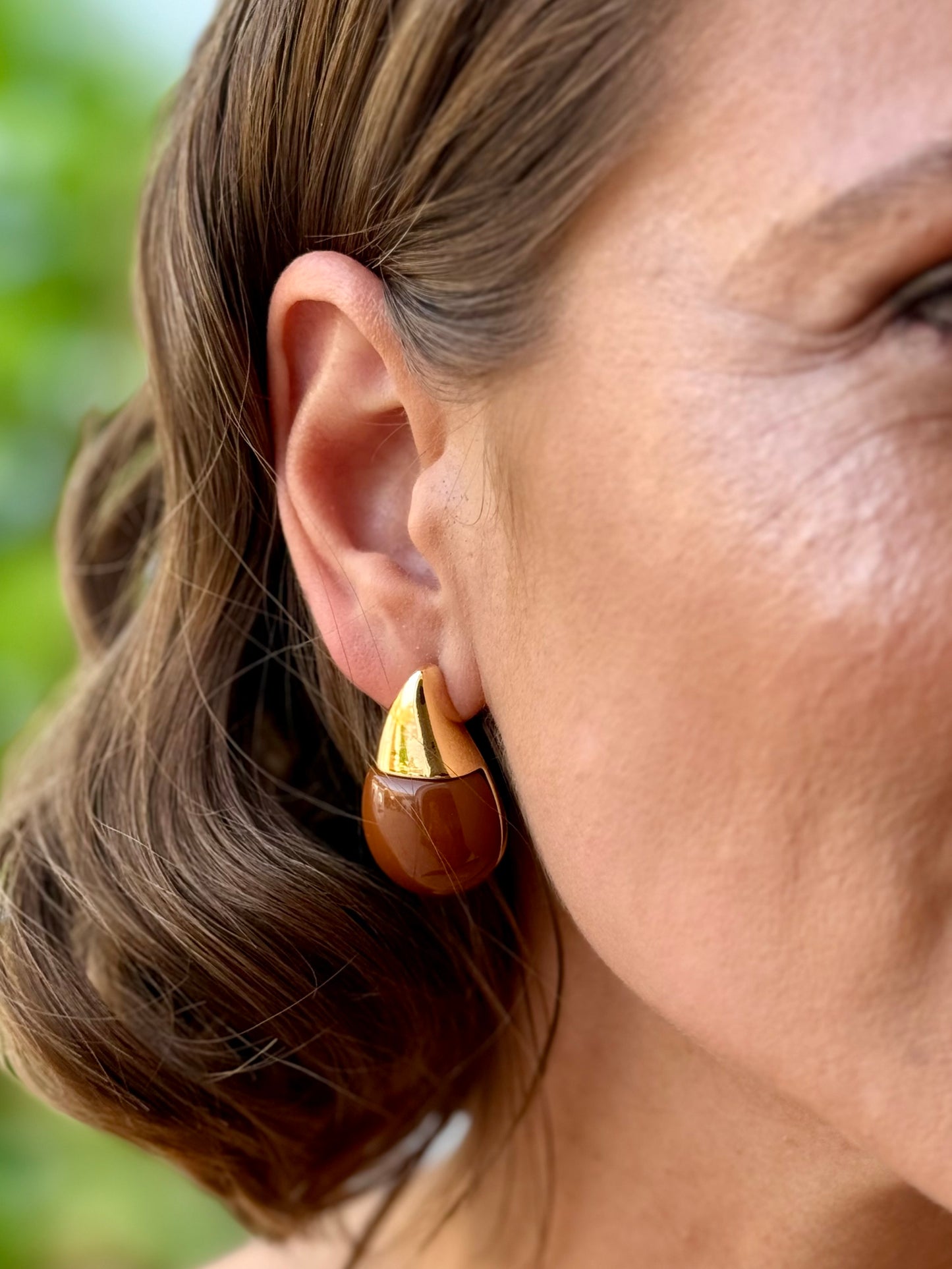Pendientes Gota Marrón