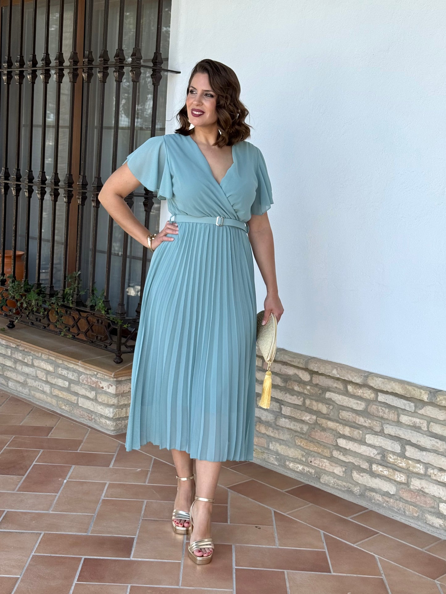 Vestido Valeria Agua Marina