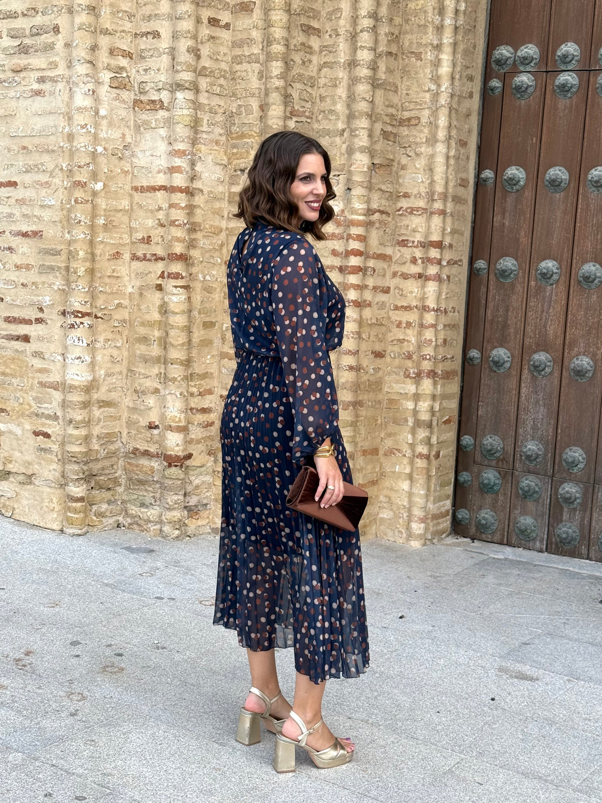 Vestido Julieta Lunares Azul