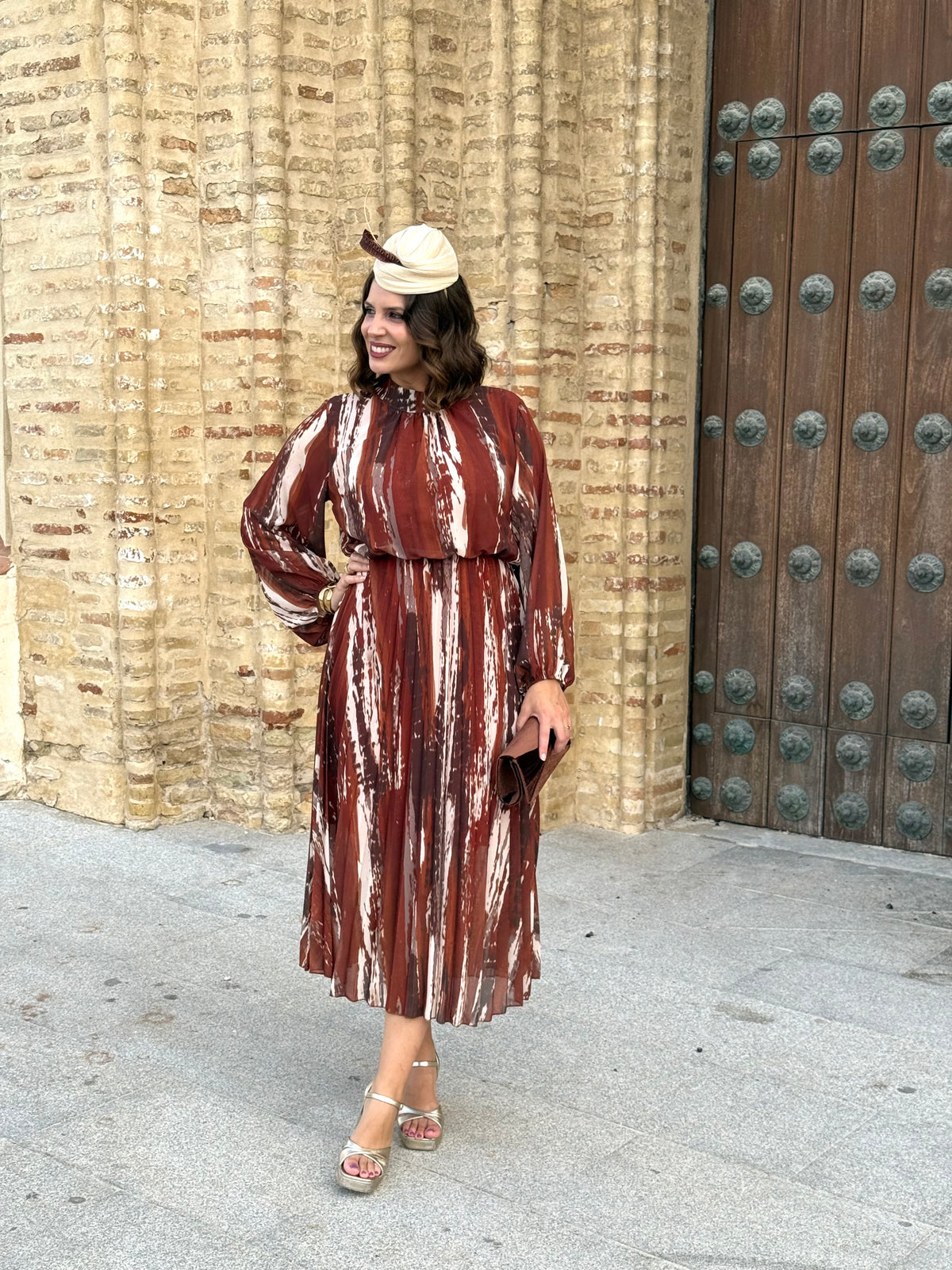 Vestido Julieta Marrón/Teja