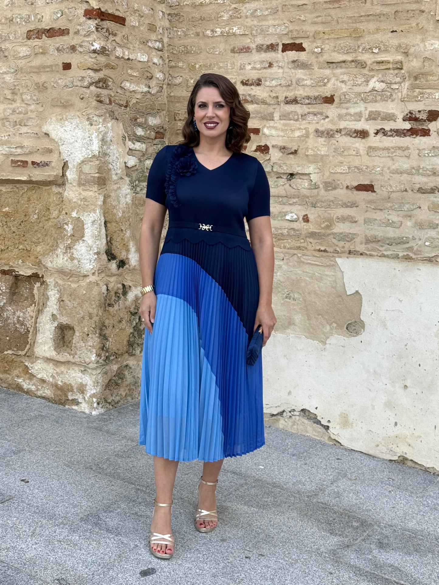 Vestido Elisa Estampado Azul