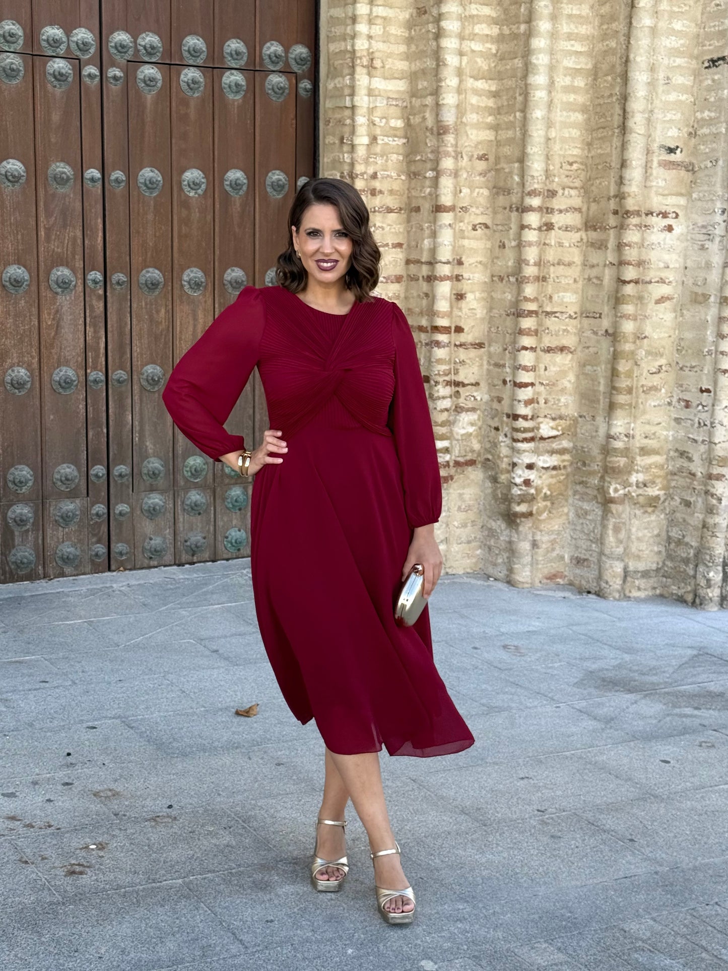 Vestido Renata Burdeos
