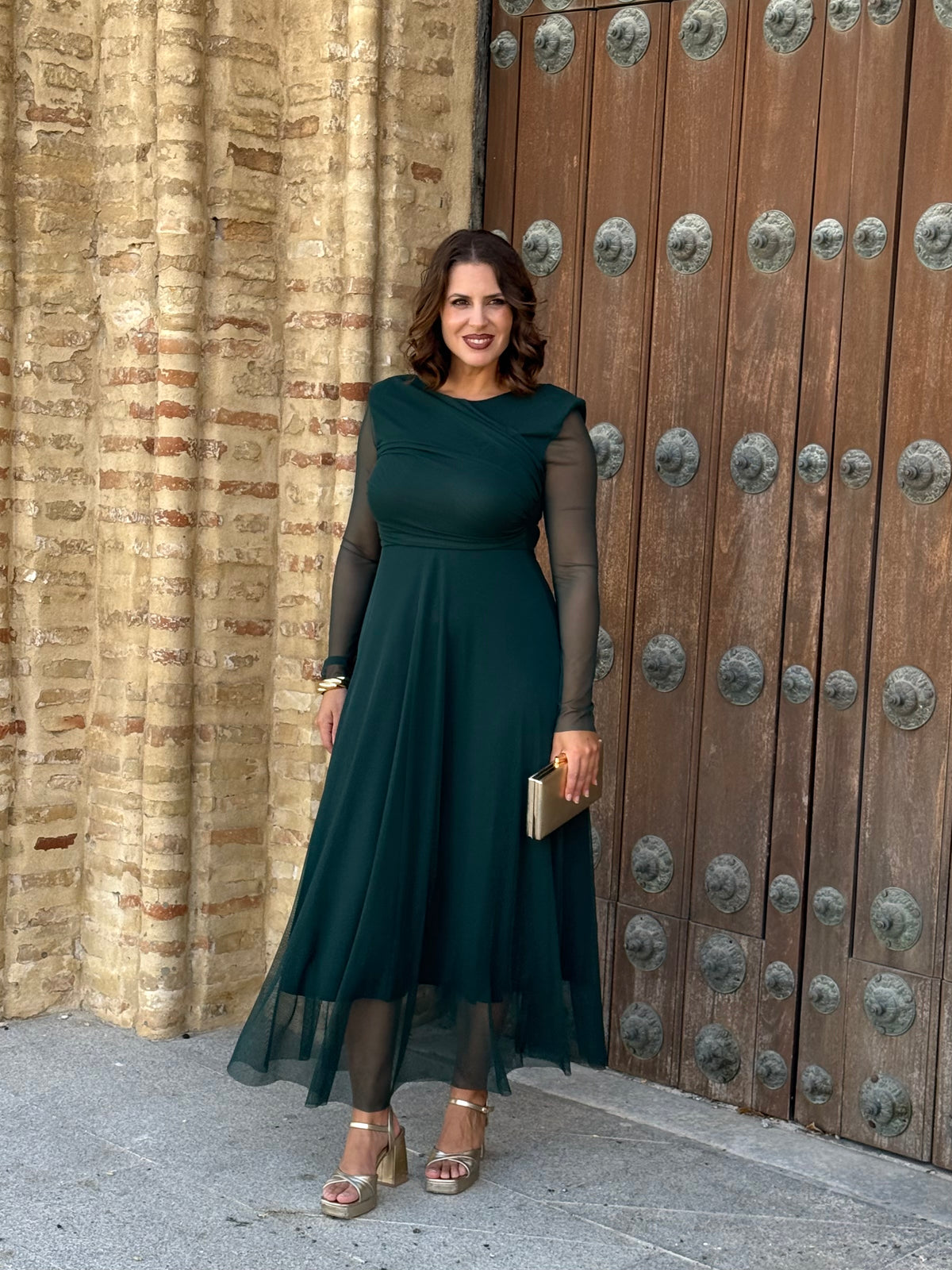 Vestido Dulcinea Verde Botella