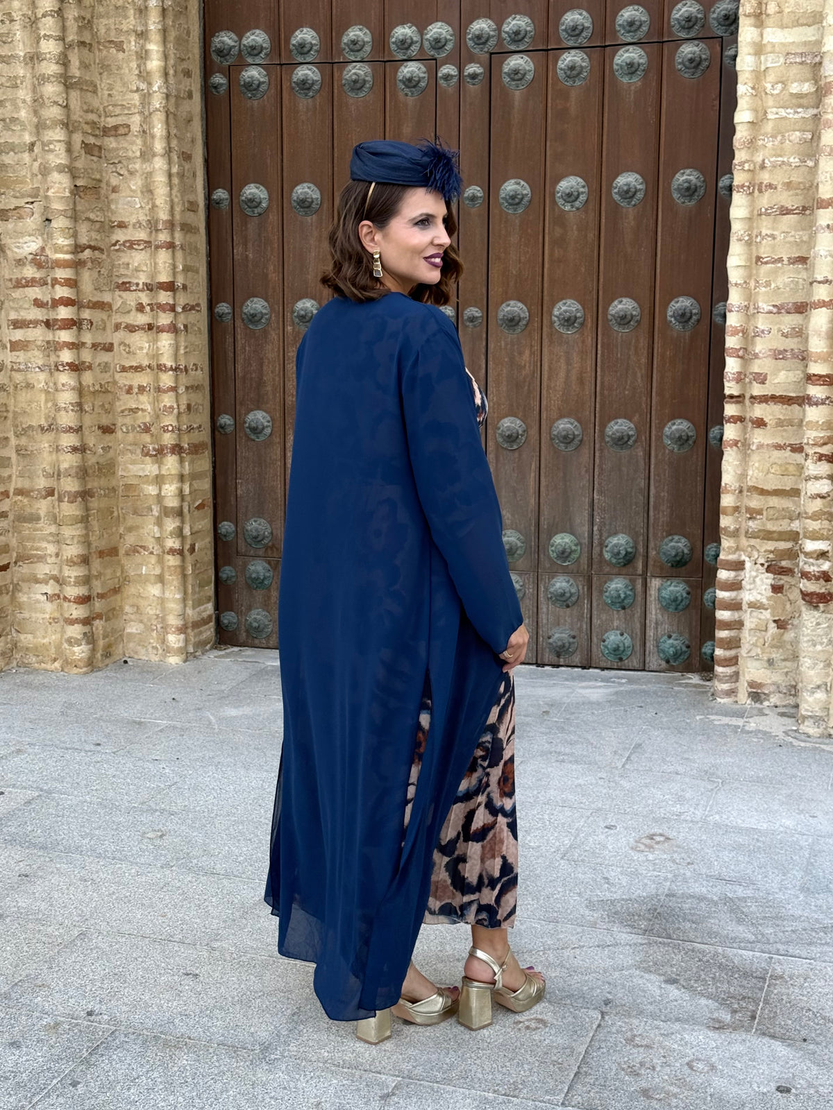 Kimono Gasa Azul Marino