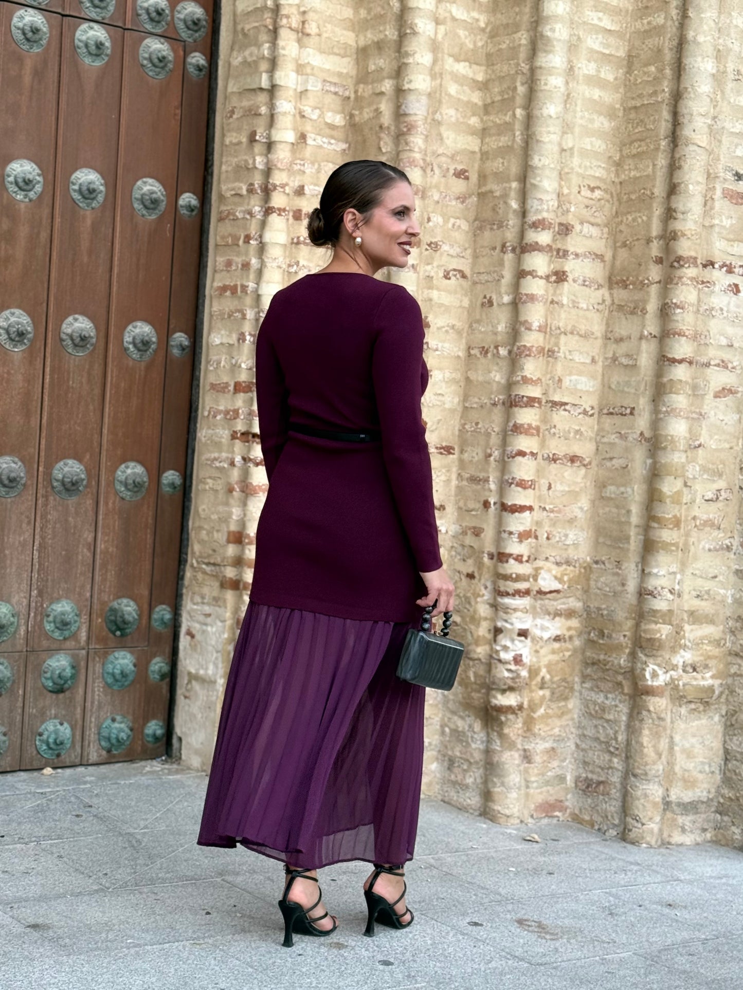 Vestido Celina Burdeos