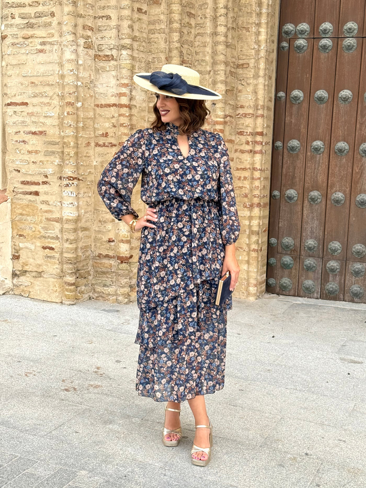 Vestido Nicoletta Azul Marino