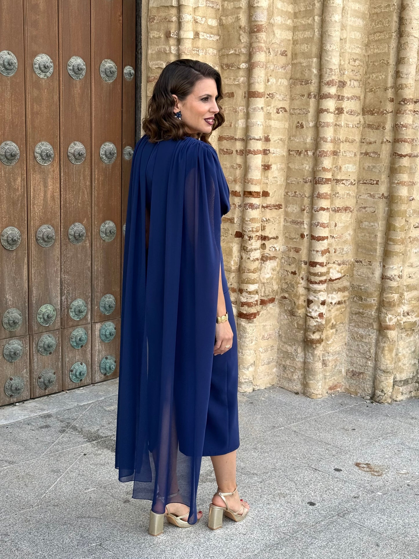 Vestido Celinne Azul Marino