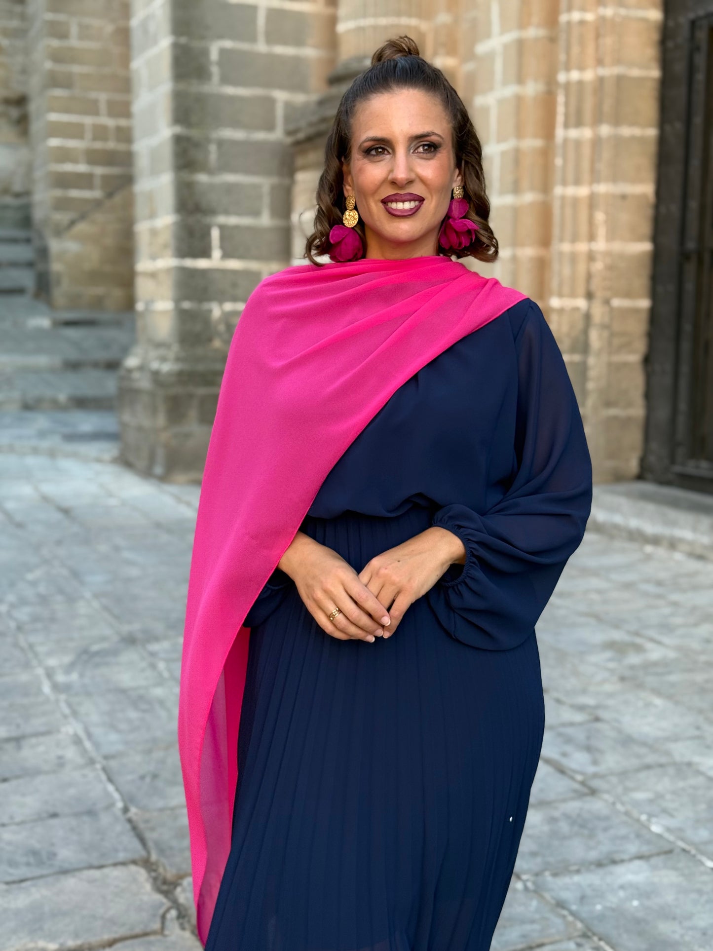 Capa de Gasa Fucsia