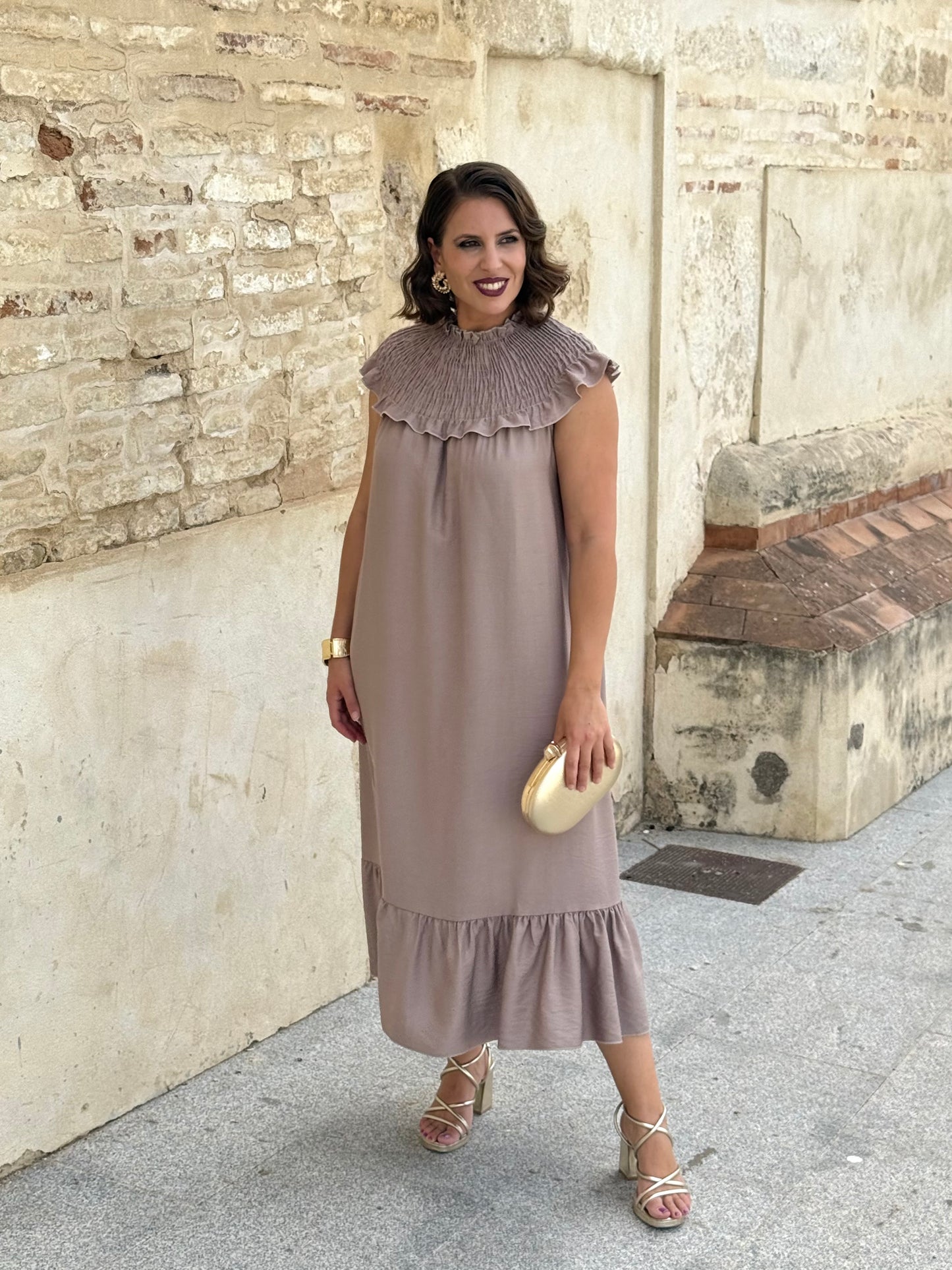 Vestido Nara Taupe