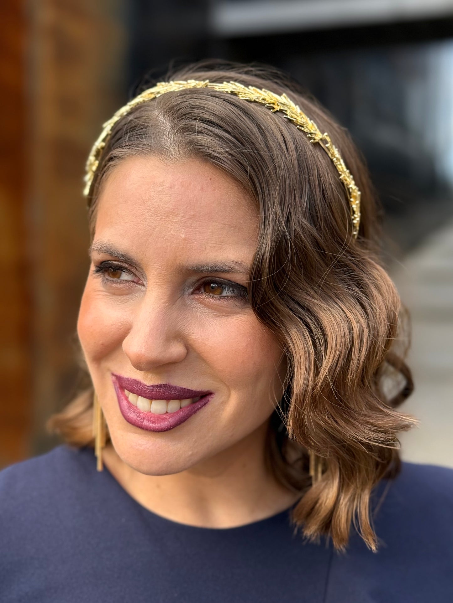 Diadema Metálica Susi Dorada