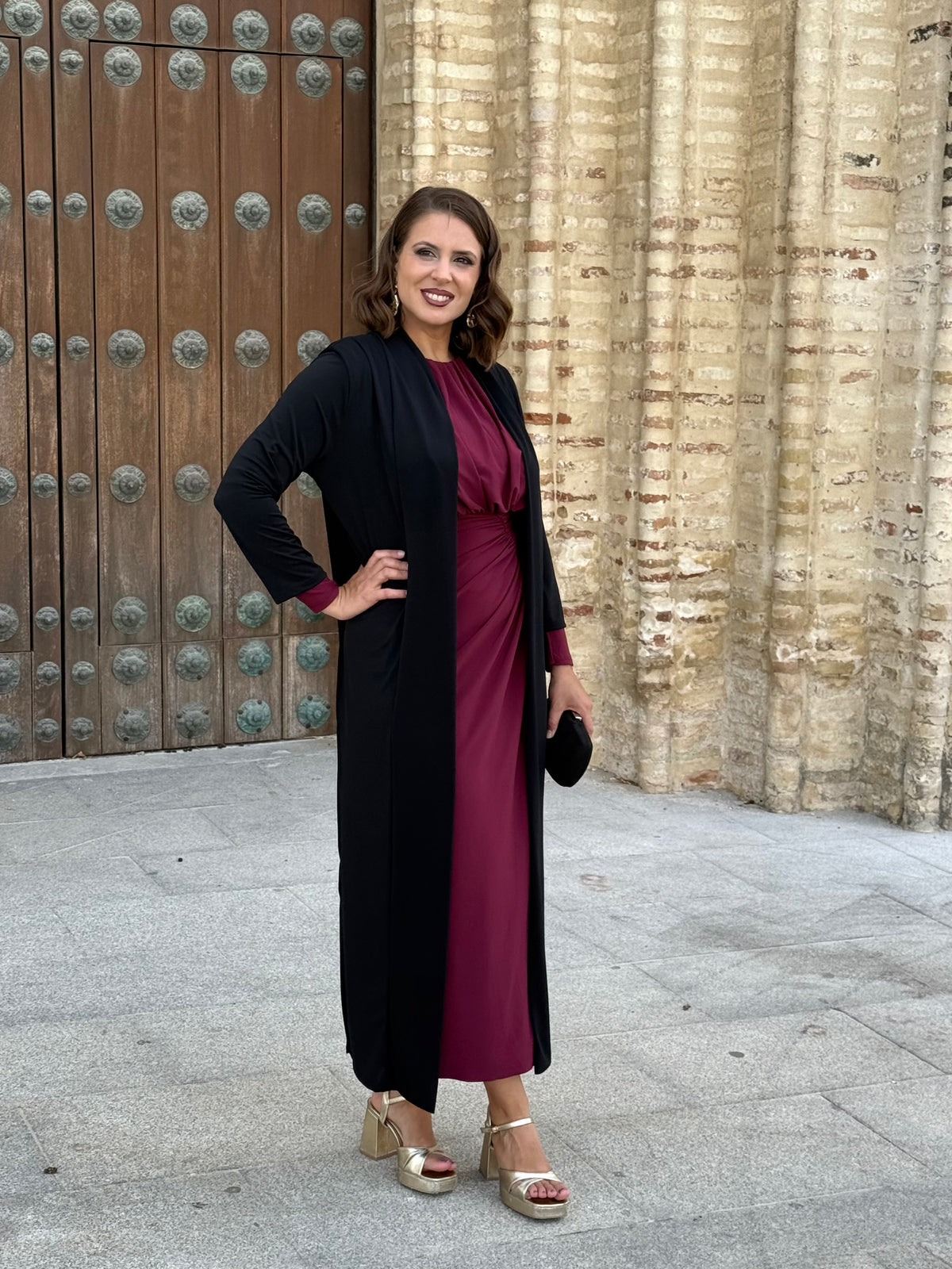 Kimono Punto de Seda Negro
