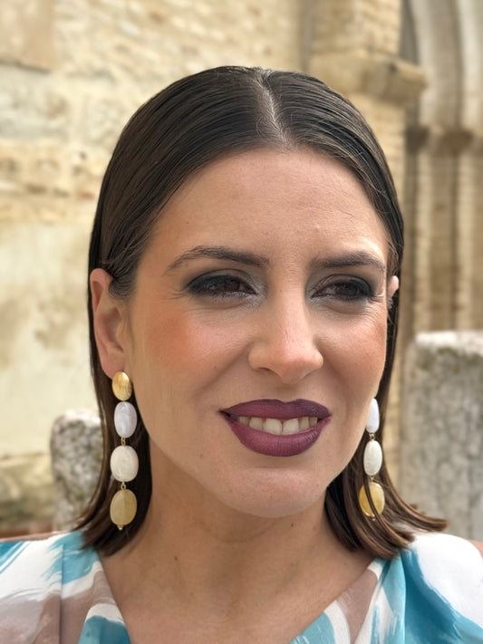 Pendientes Lucía Beige