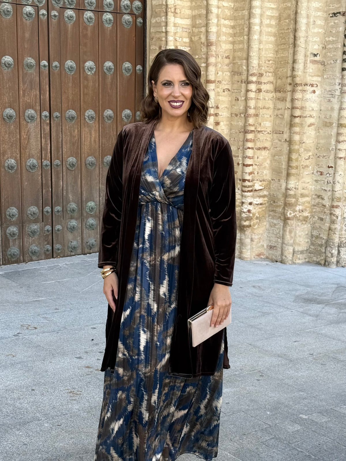 Kimono de Terciopelo Marrón