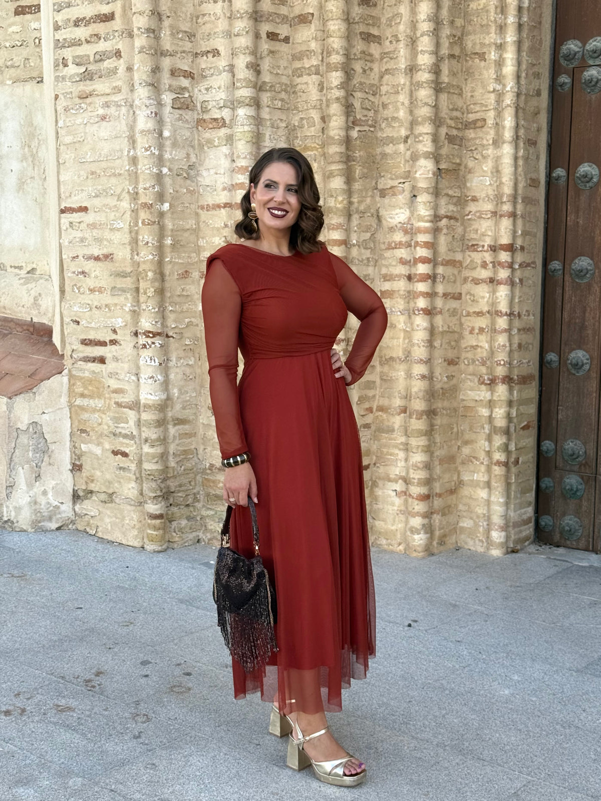 Vestido Dulcinea Teja