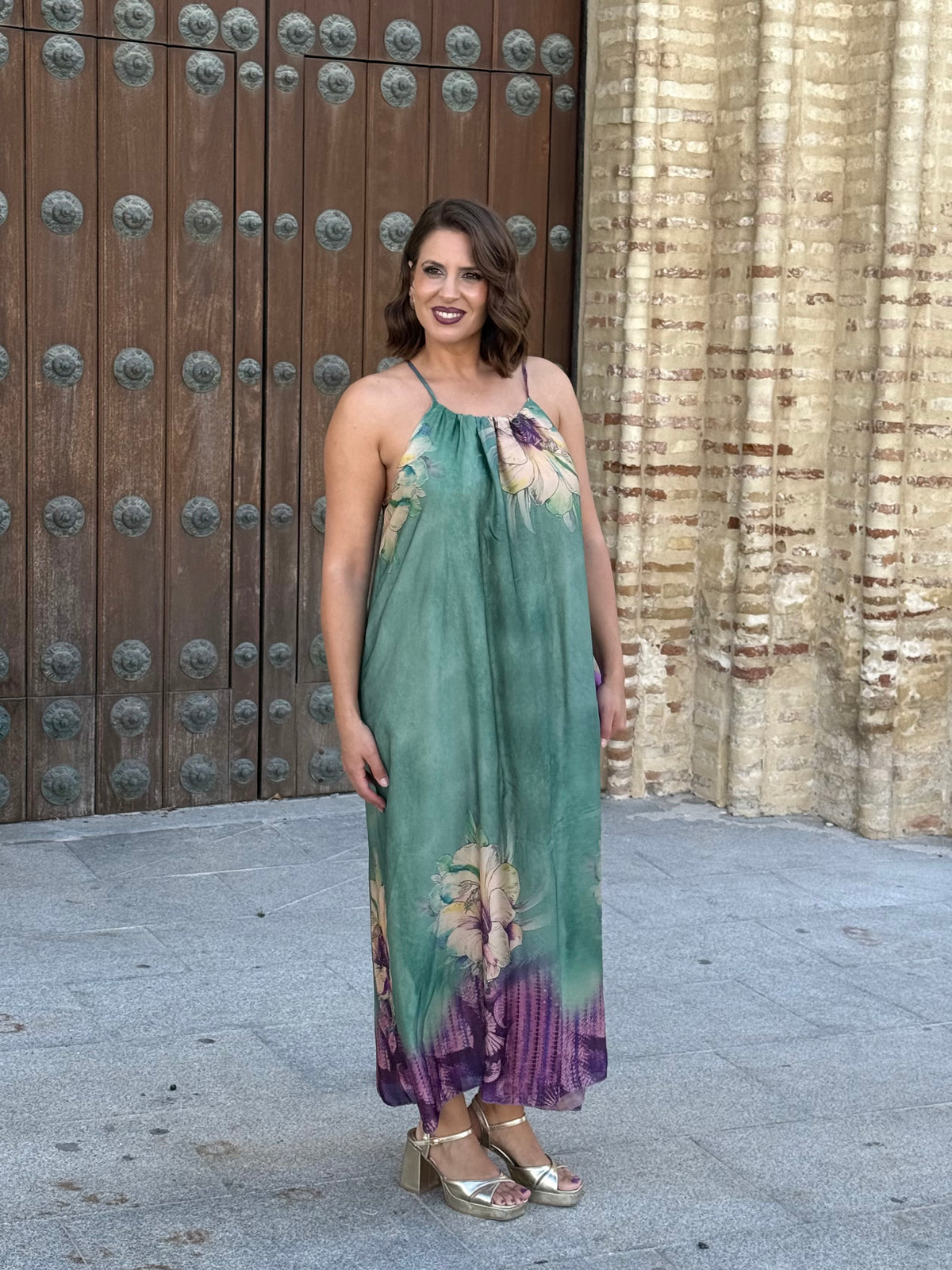 Vestido + Capa Samira Verde Jade