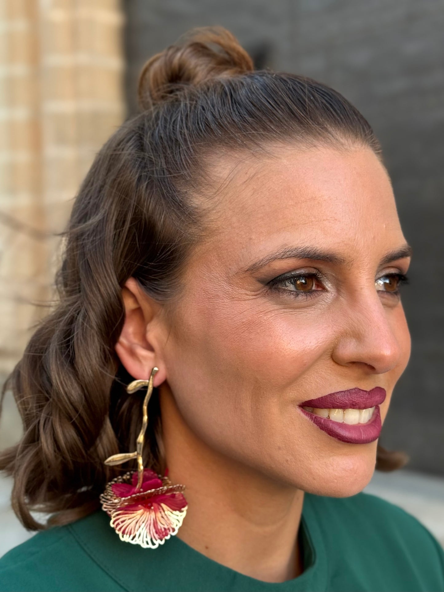 Pendientes Marieta Burdeos