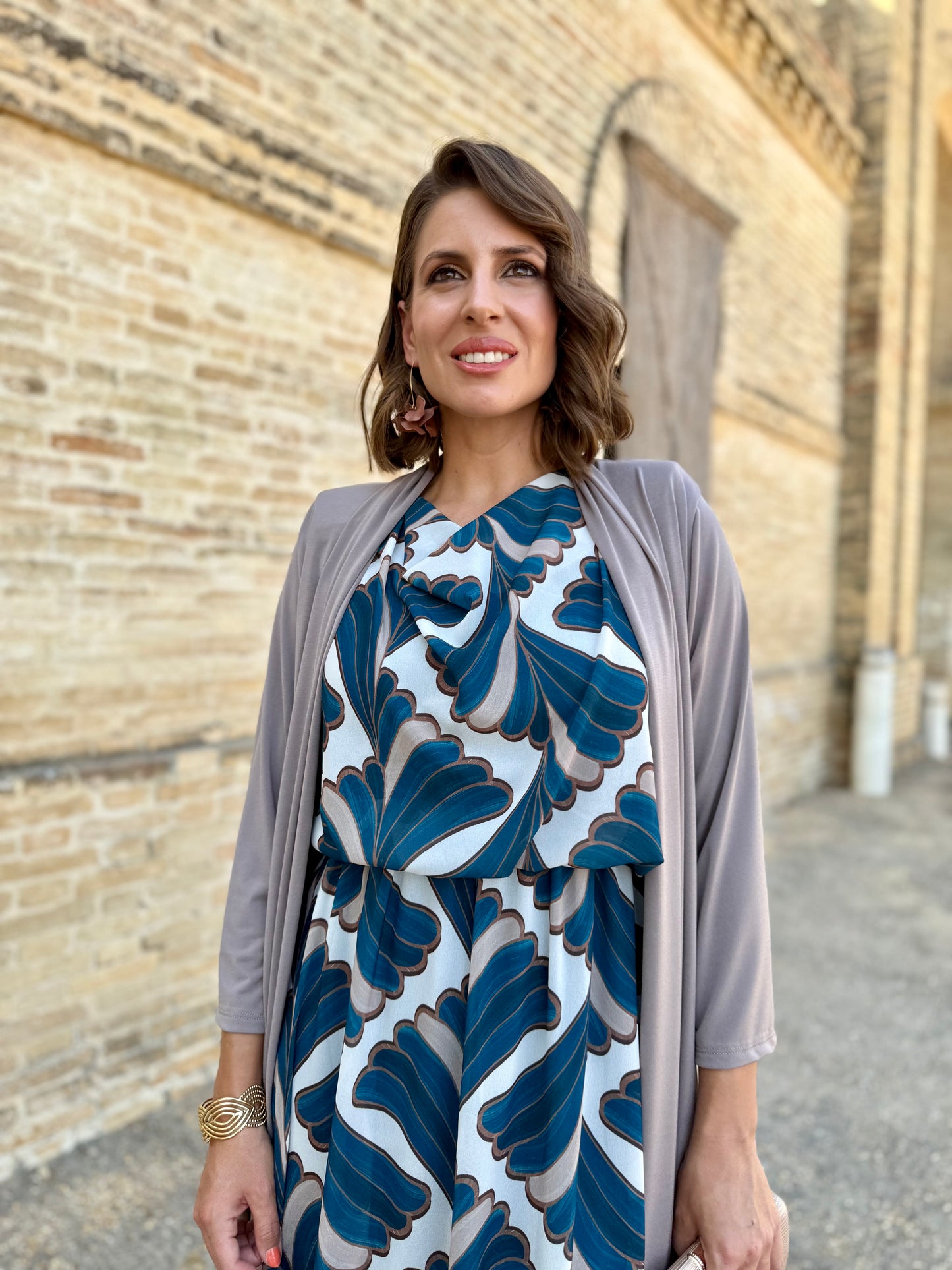 Kimono Punto de Seda Taupe