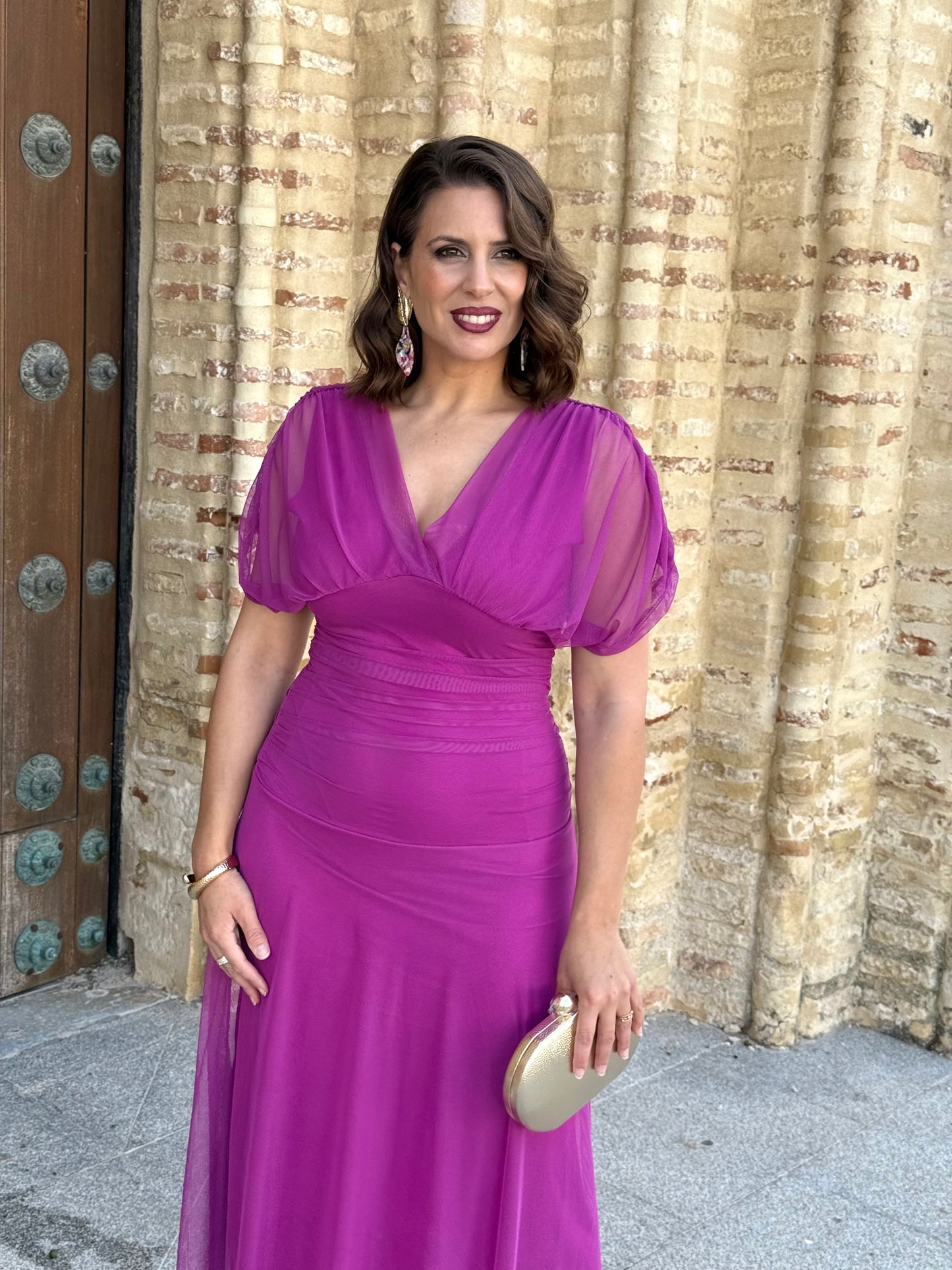 Vestido Graciela M/C Buganvilla