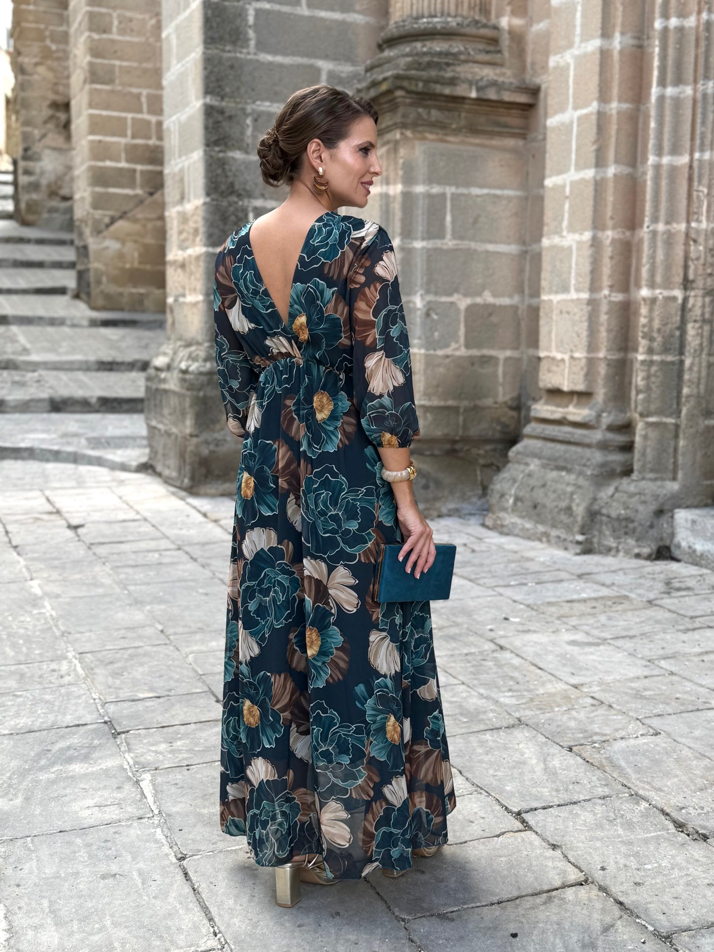 Vestido Grecia Petróleo