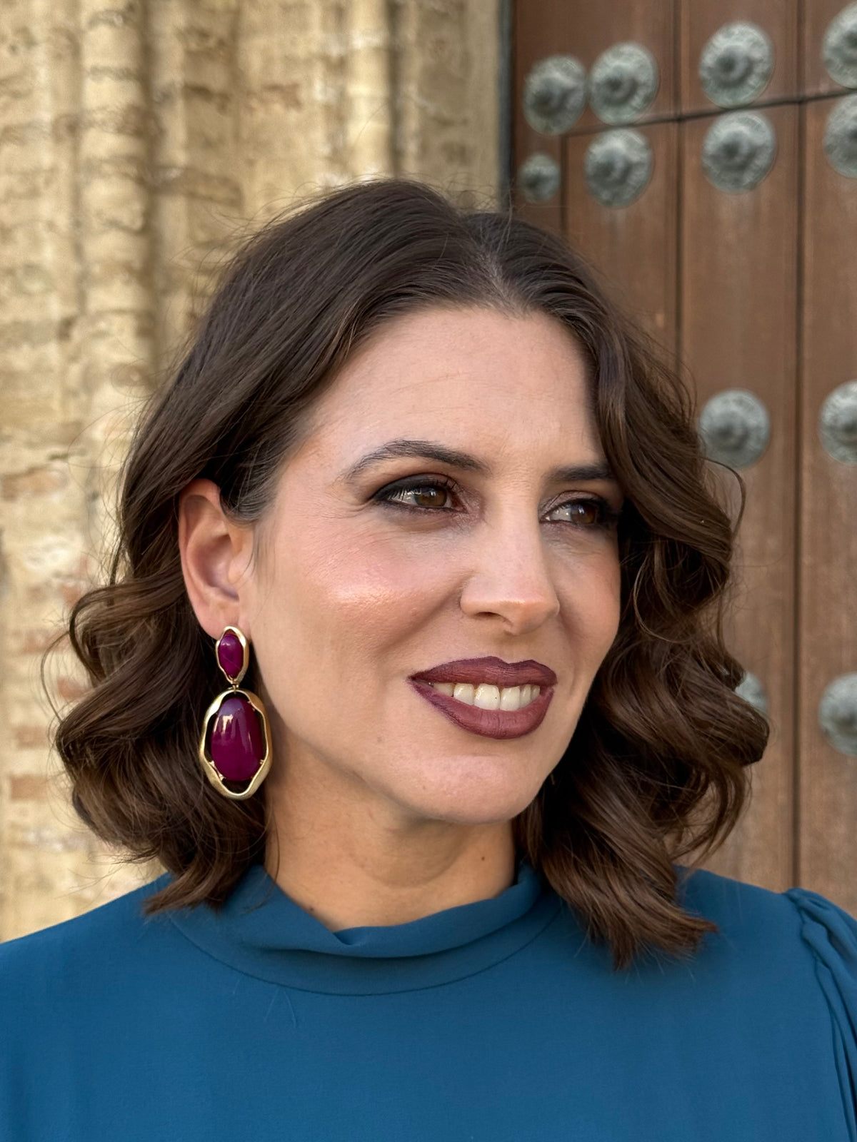 Pendientes Triana Buganvilla
