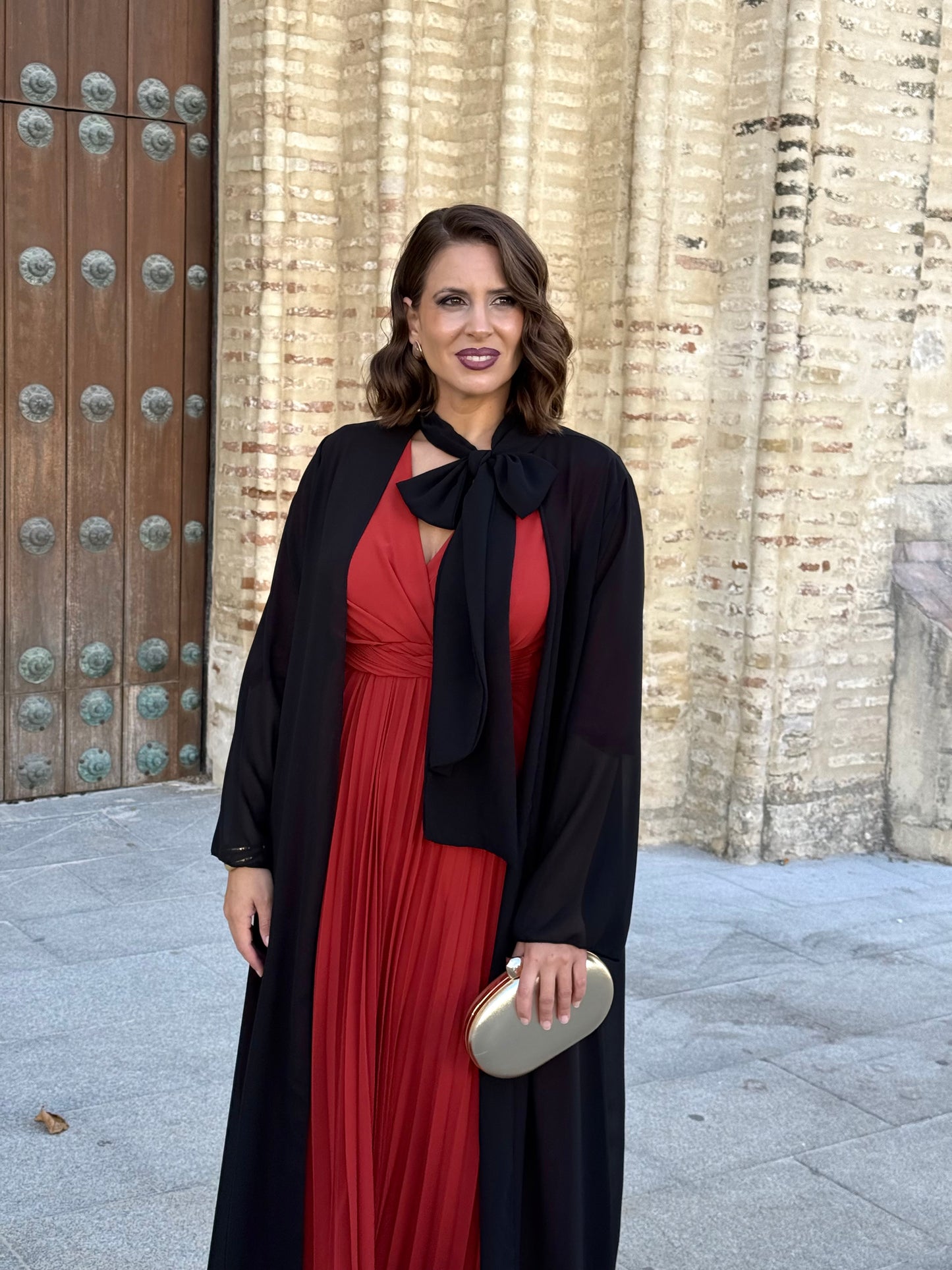 Kimono de Gasa Lazo Negro