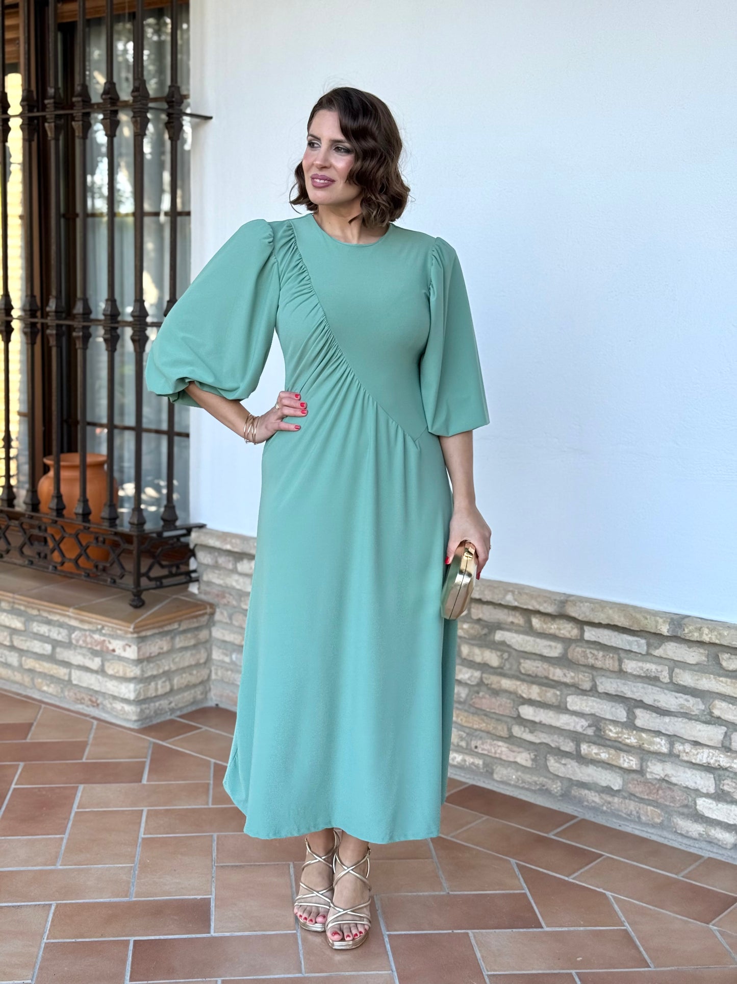 Vestido Nazaret Verde Mar