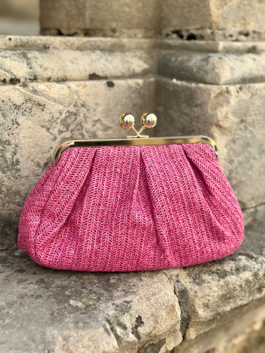 Bolso Mimbre Rosa