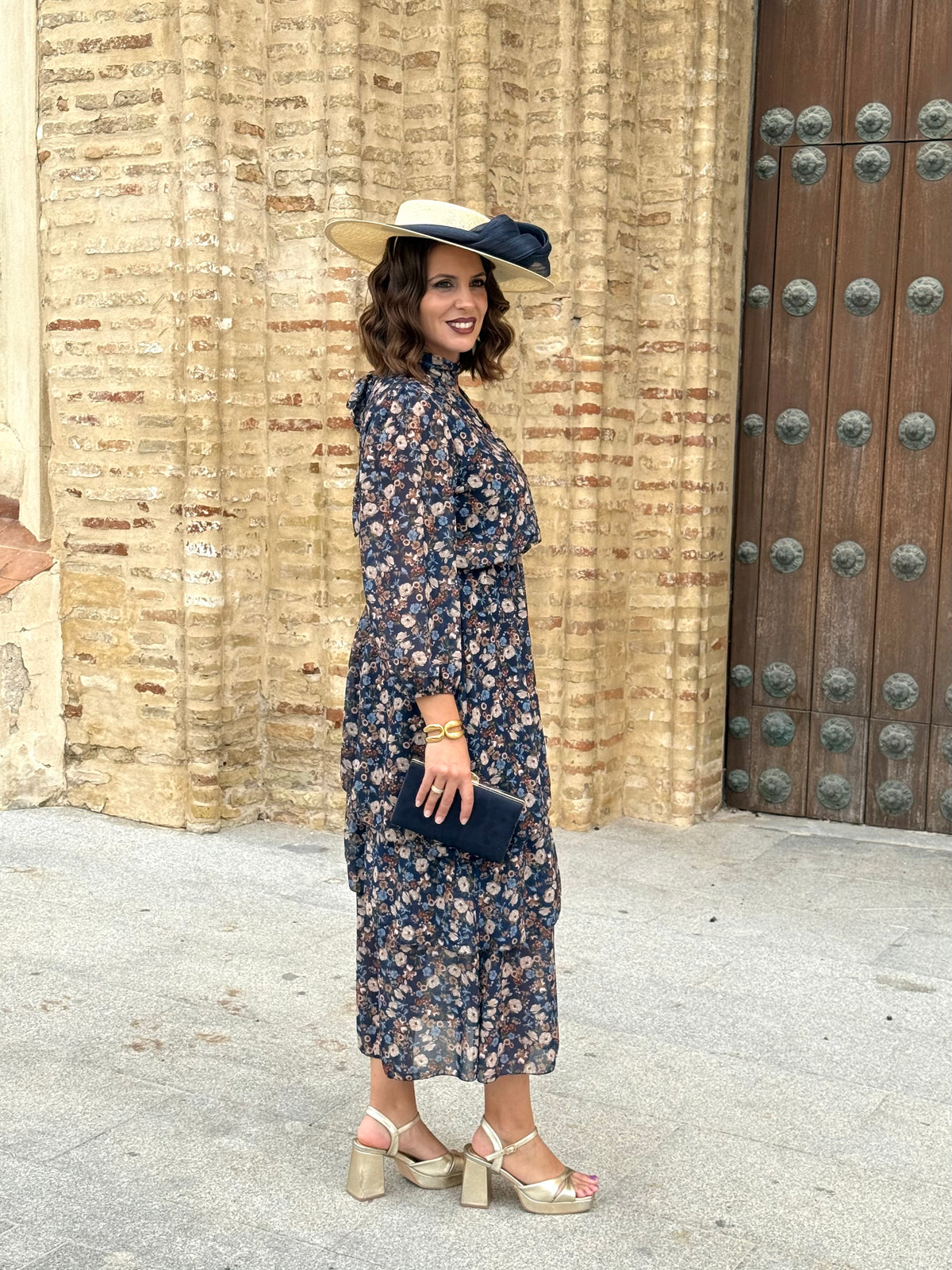 Vestido Nicoletta Azul Marino