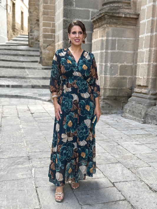 Vestido Grecia Petróleo