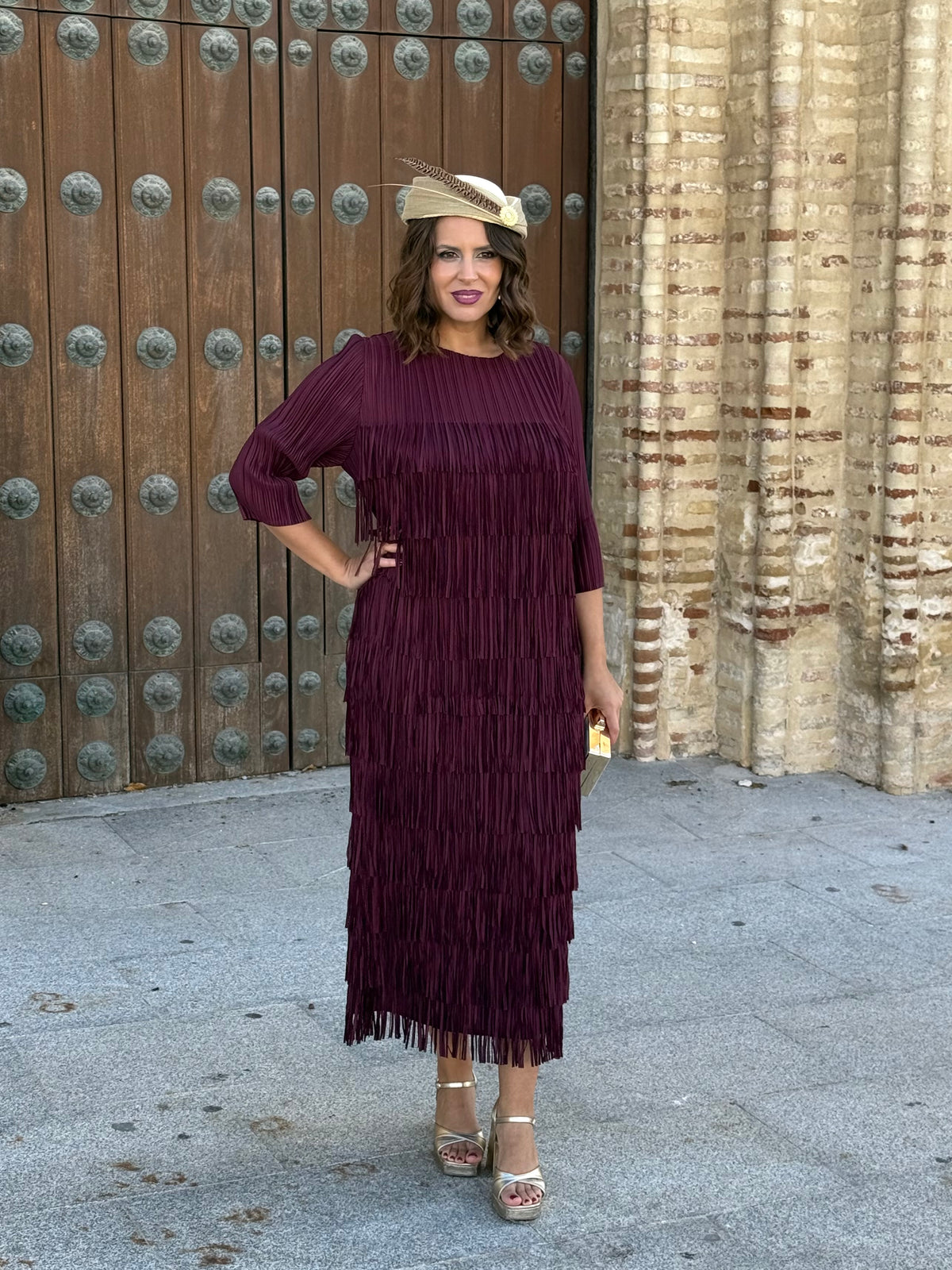 Vestido Almira Burdeos