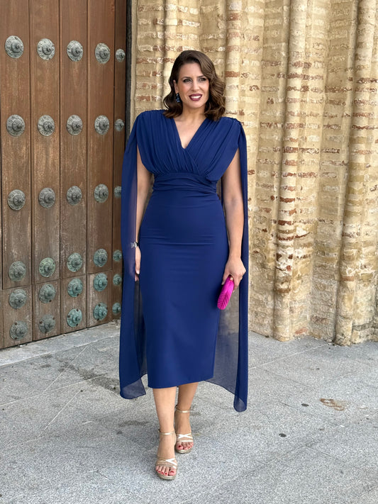 Vestido Celinne Azul Marino