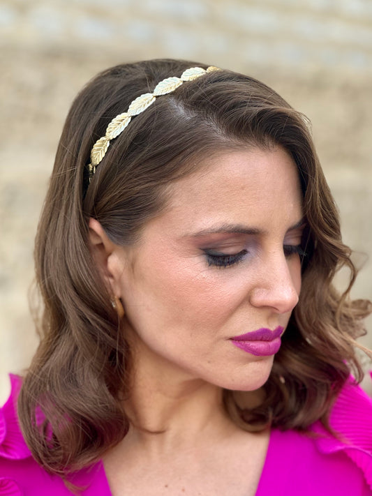 Diadema Metálica Hojas