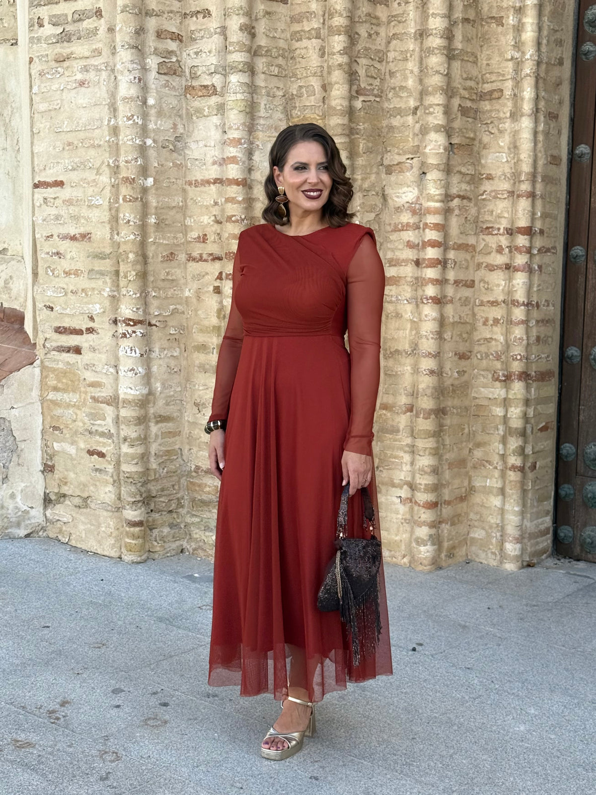 Vestido Dulcinea Teja