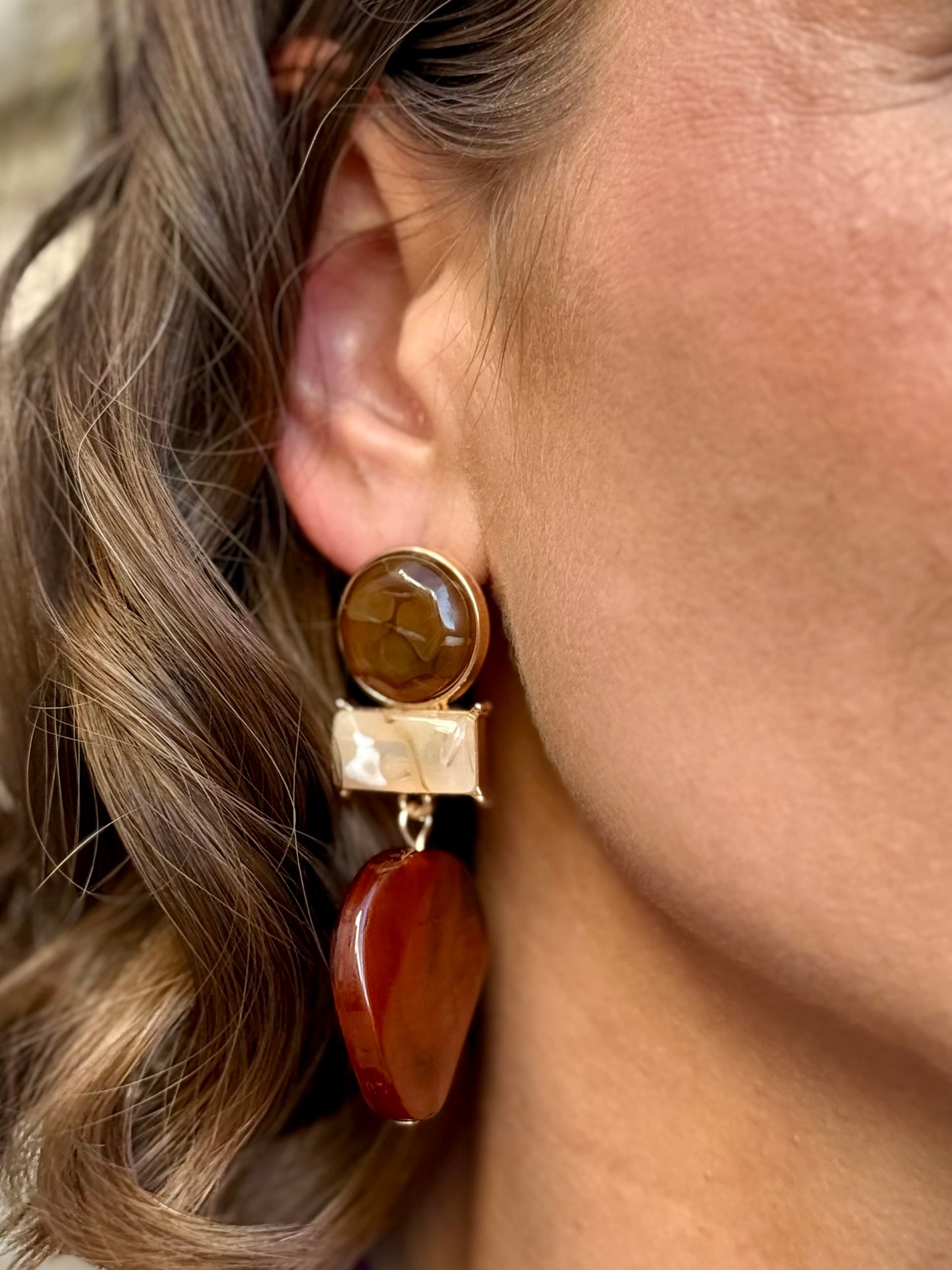 Pendientes Luisa Marrón