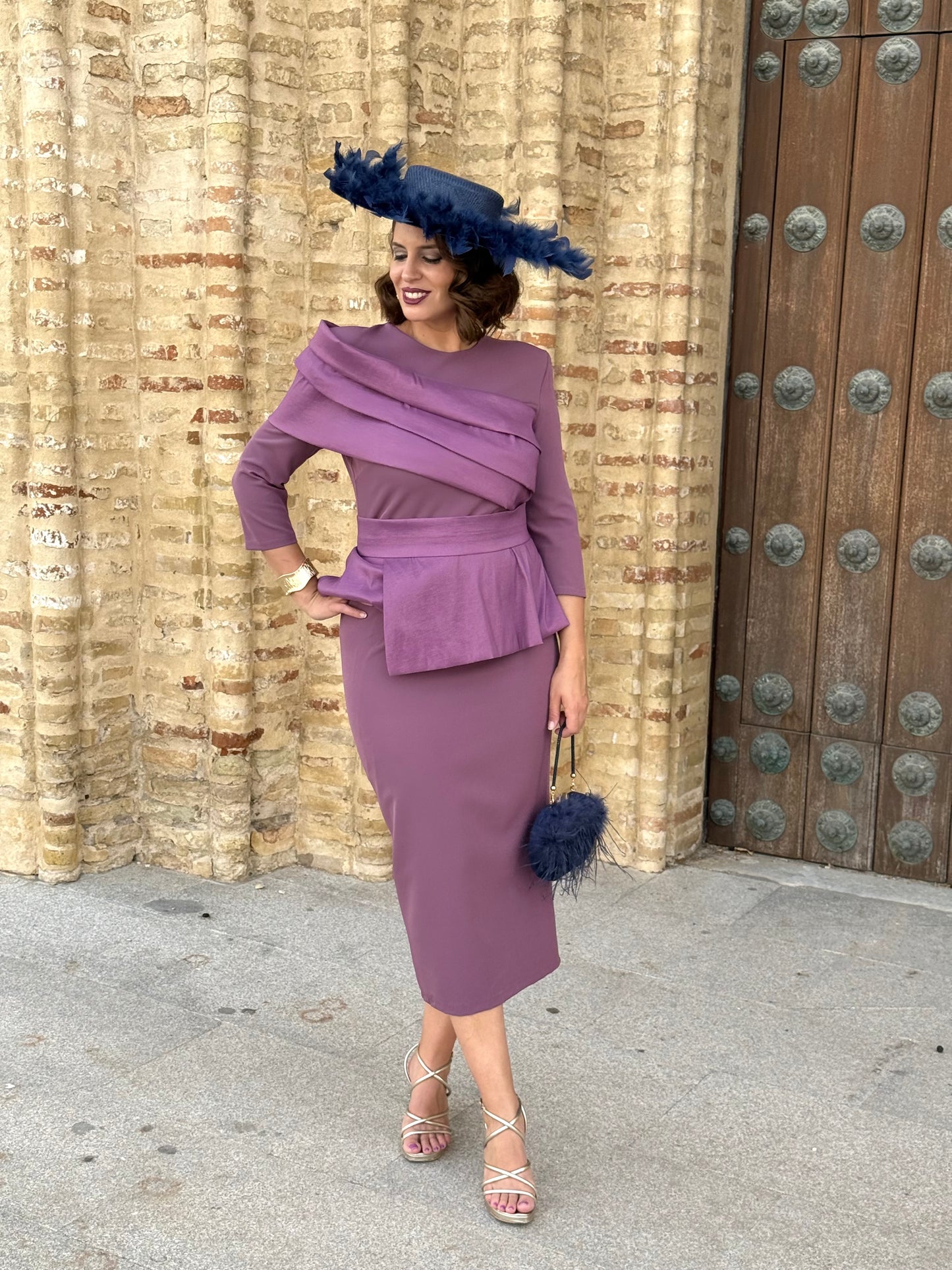 Vestido Adriana Malva Empolvado