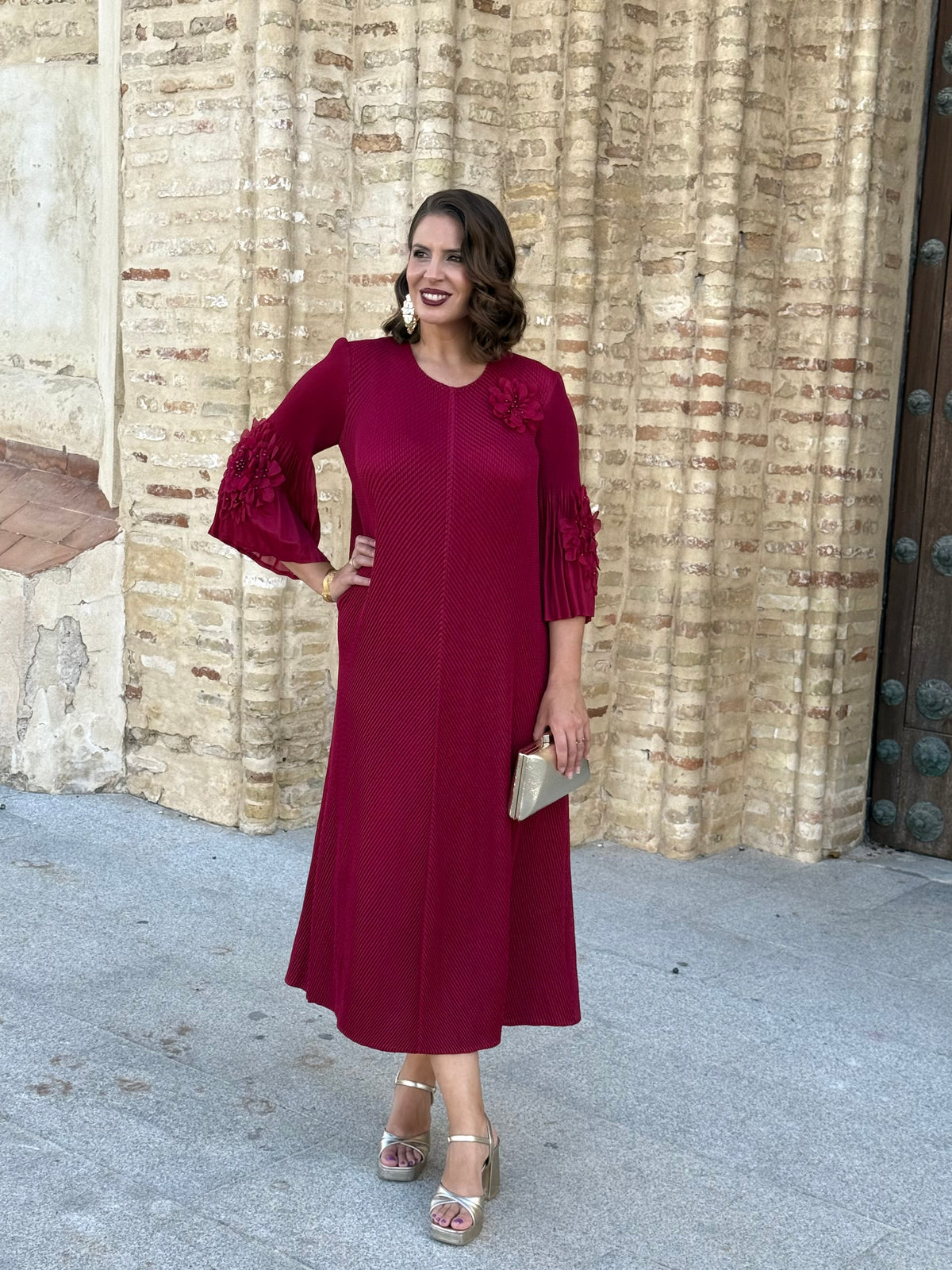 Vestido Encanto Burdeos