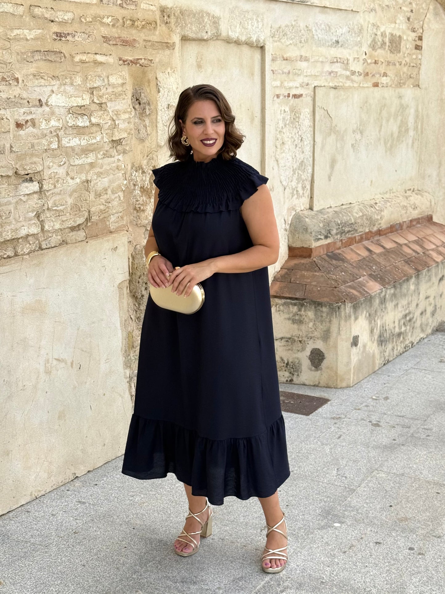 Vestido Nara Azul Marino