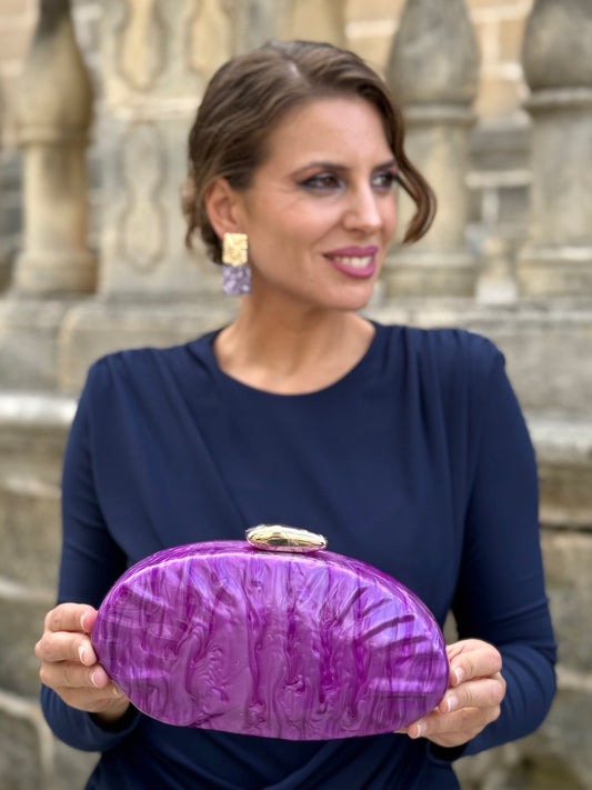 Bolso ovalado Buganvilla Oscuro