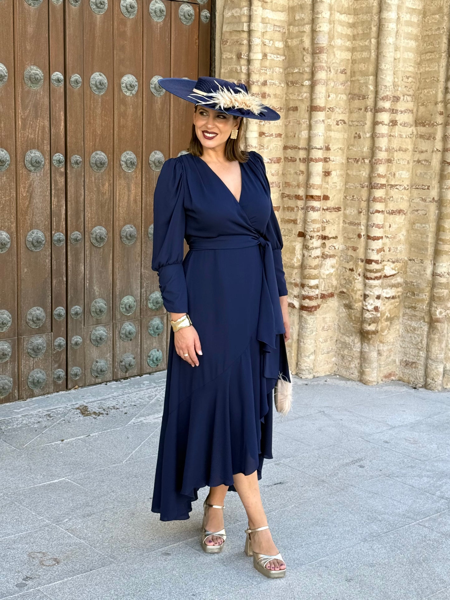 Vestido Isabela Azul Marino